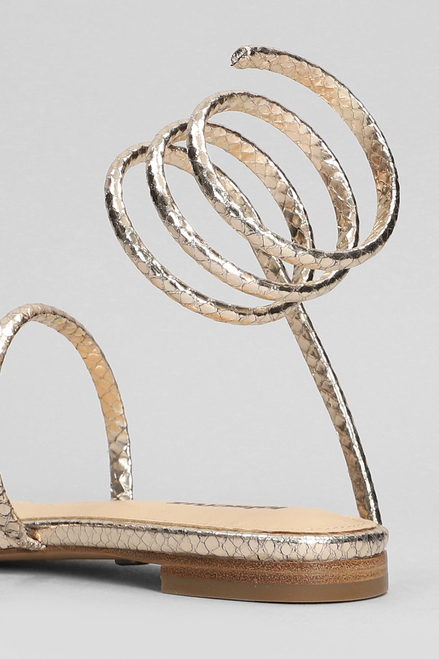 Lola Cruz Woman Sandals Gold Size 11 Leather In Gold