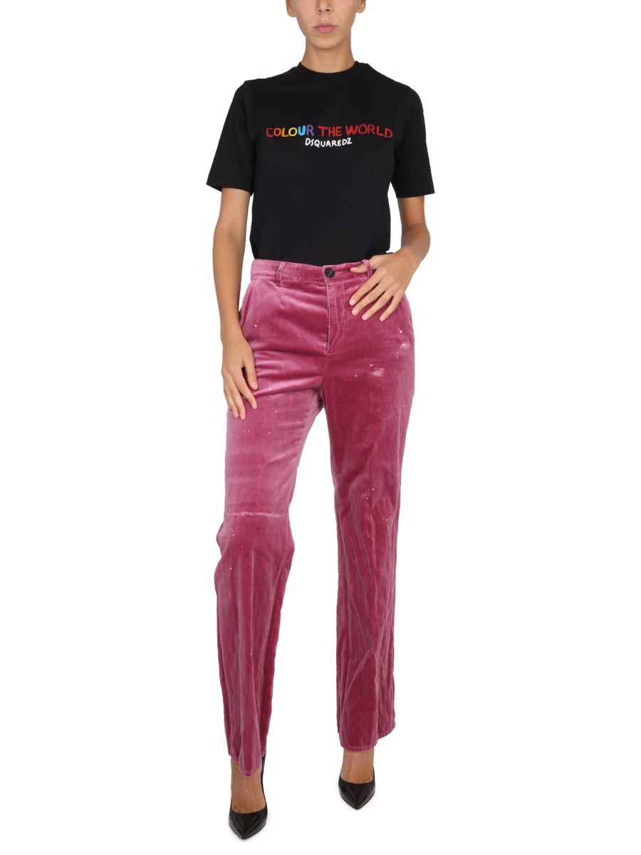 Dsquared2 Slogan-print T-shirt In Black