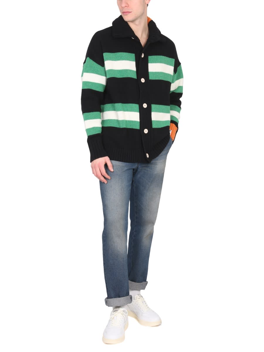 Right For Turtleneck Cardigan Unisex In Multicolour