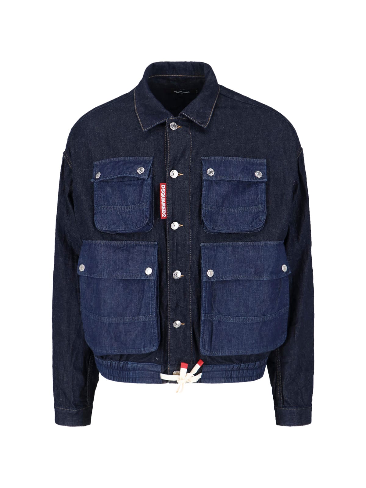 Dsquared2 Denim Cargo Jacket In Blue