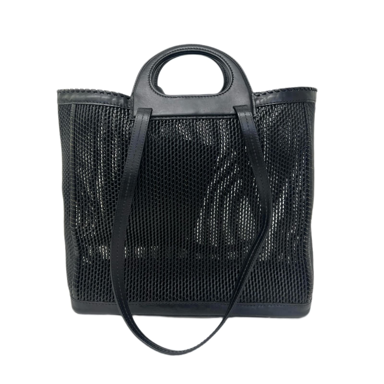 Shop Max Mara Accessori Queen Leather Bag In Black