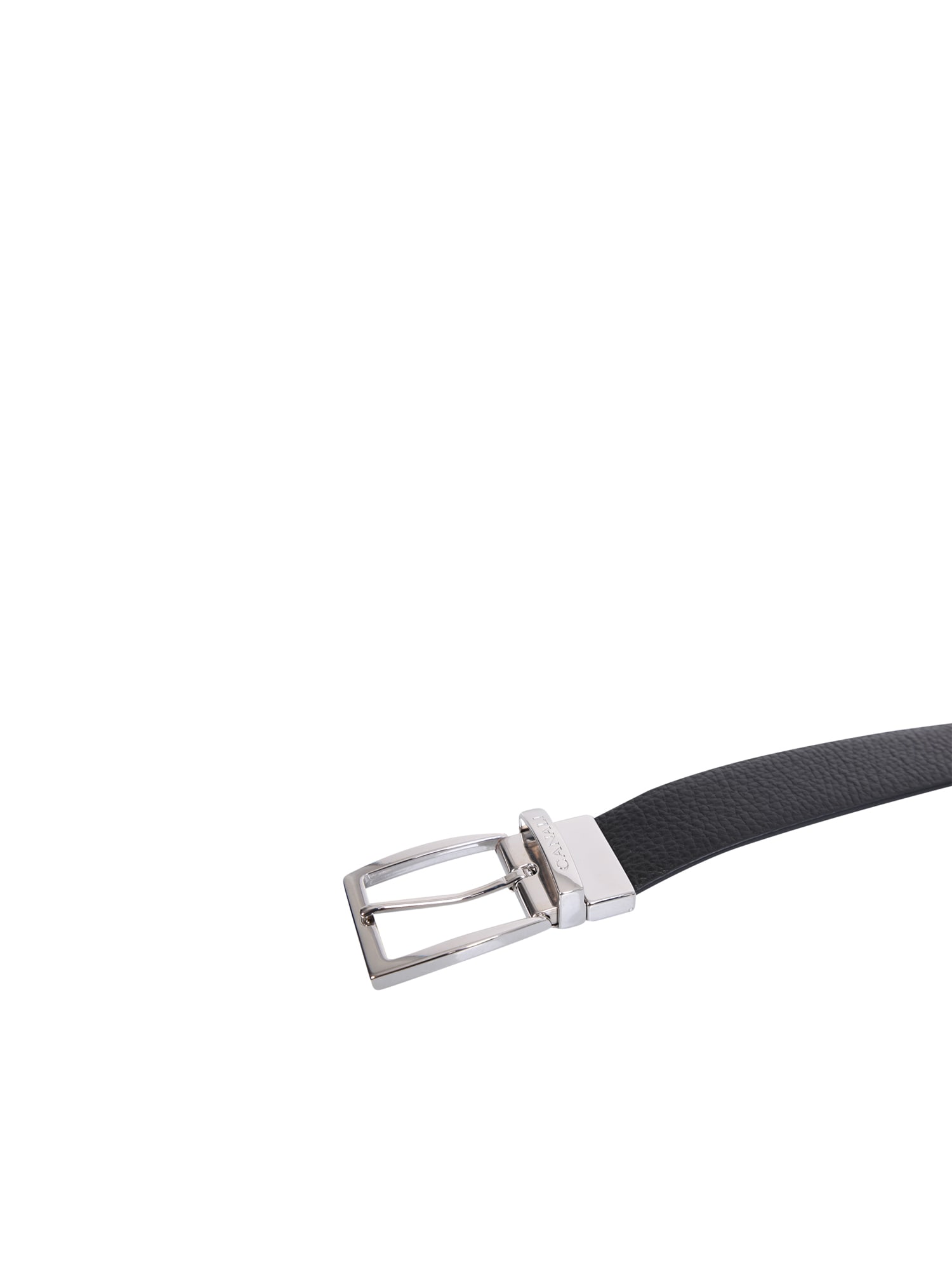 Shop Canali Pabbled Leather Belt In Black