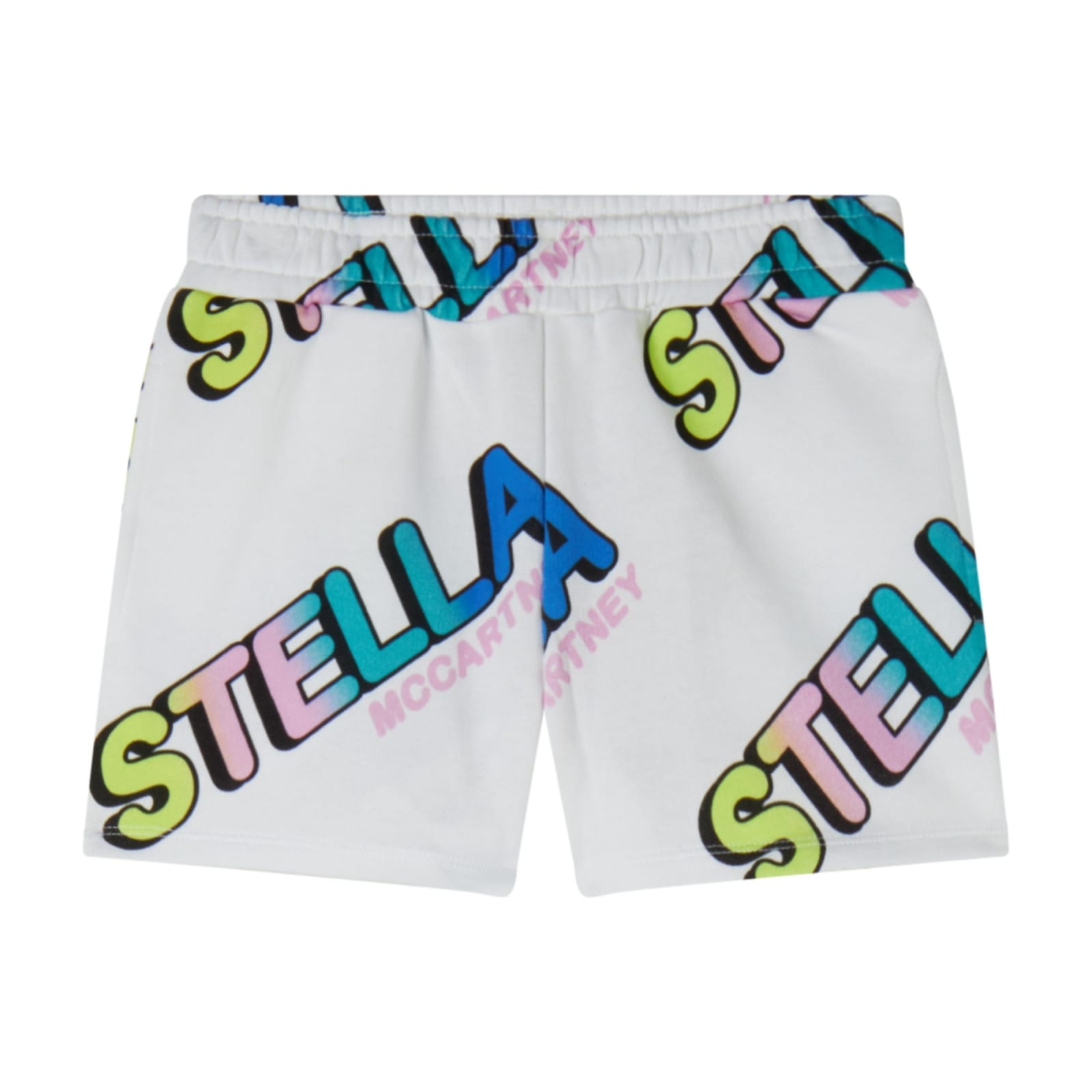 Shop Stella Mccartney Sports Shorts With Print In White/colourful