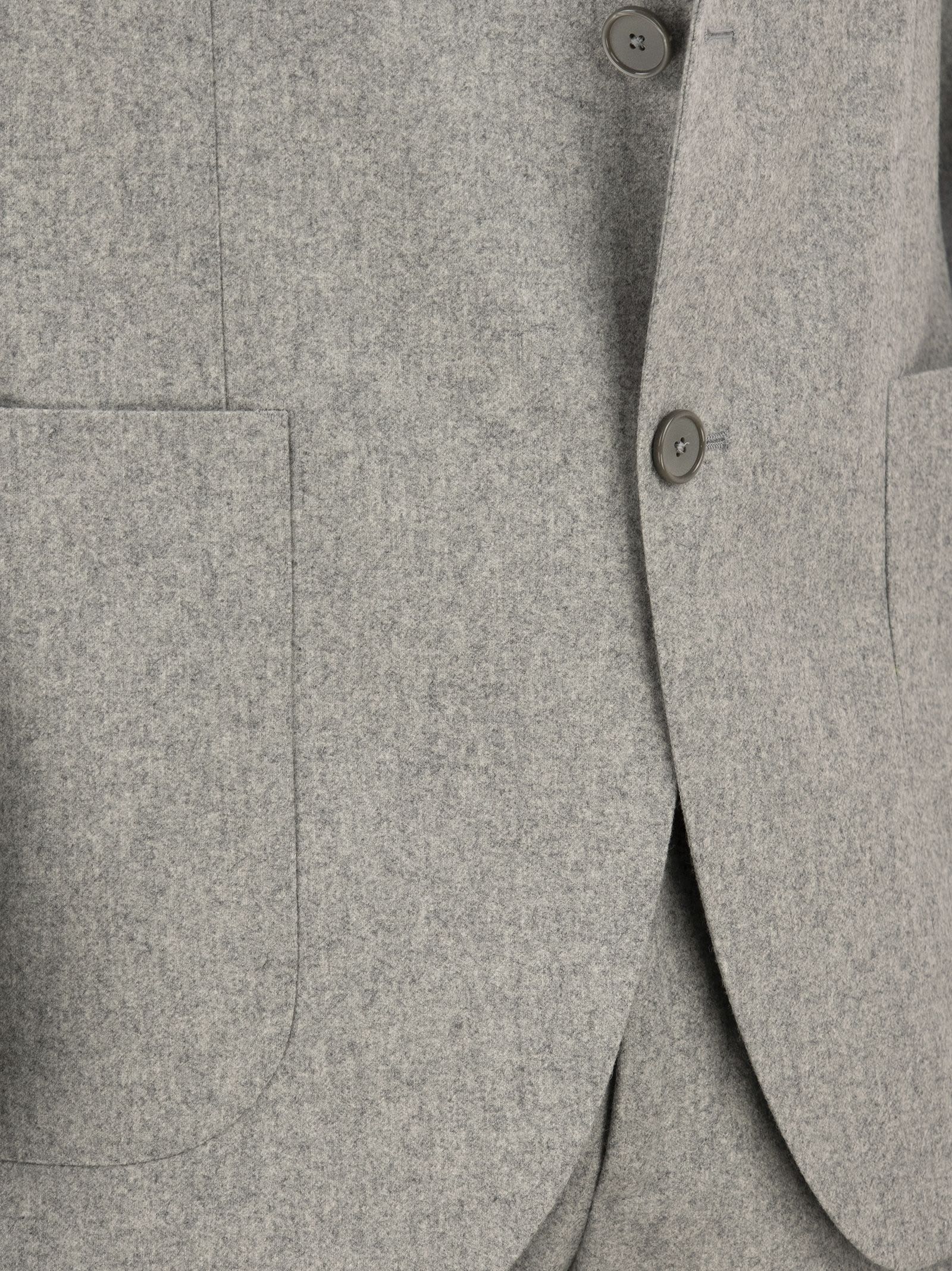 Shop Tagliatore Virgin Wool Suit In Light Grey