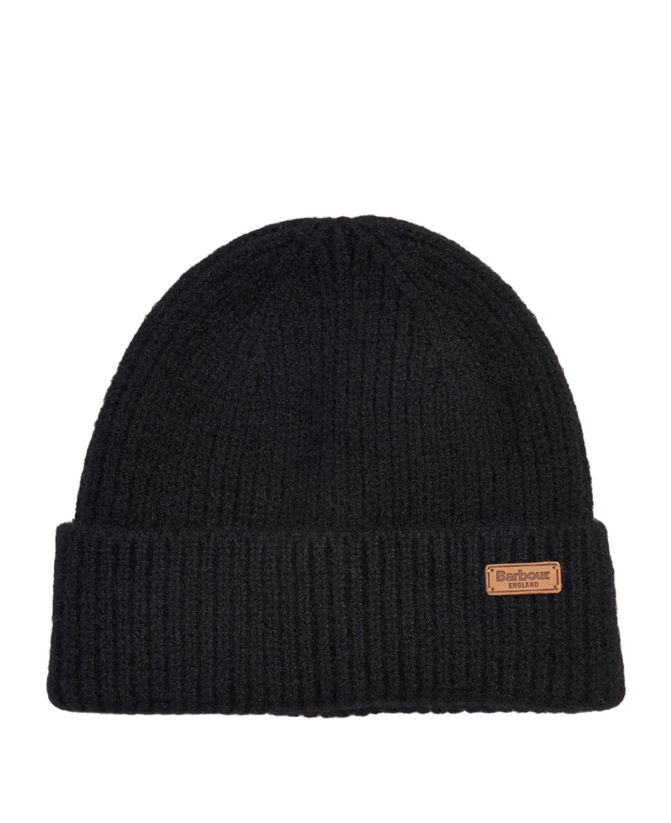 Barbour Pendle Logo Patch Ribbed Beanie Scarf Set In Multicolor