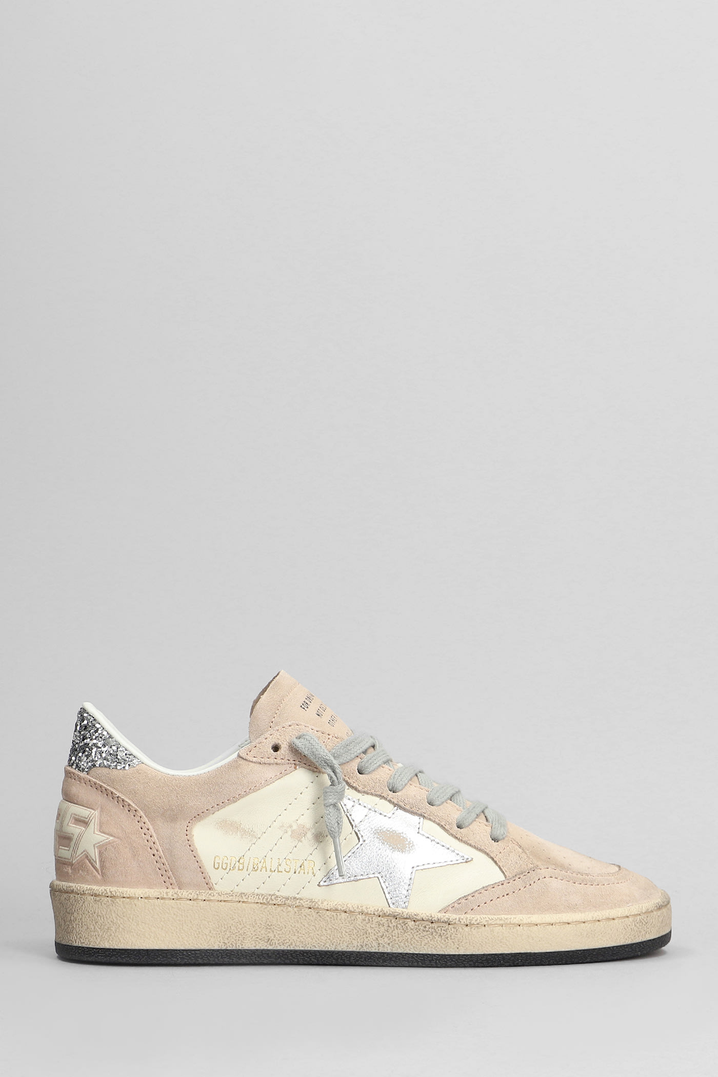 Shop Golden Goose Ball Star Sneakers In Rose-pink Suede And Leather