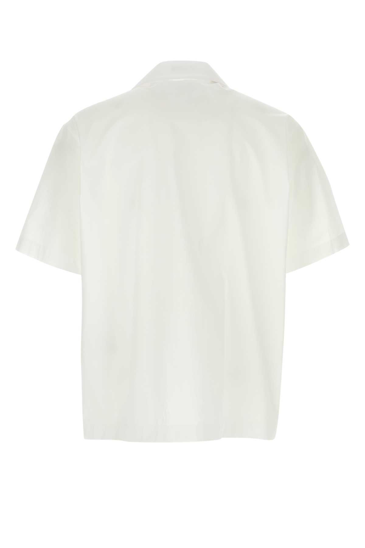 Valentino White Poplin Shirt In Bianco