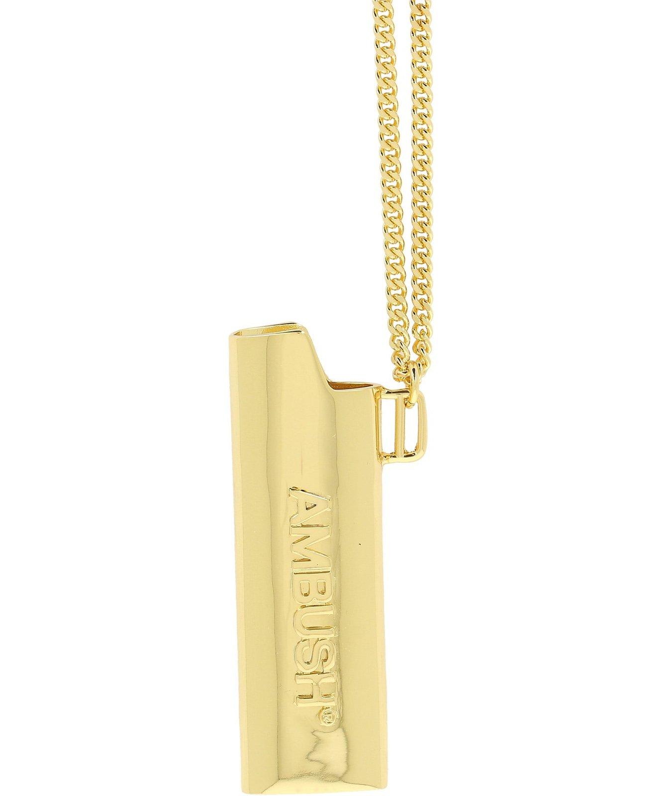 Shop Ambush Lighter Case Charm Necklace In Golden