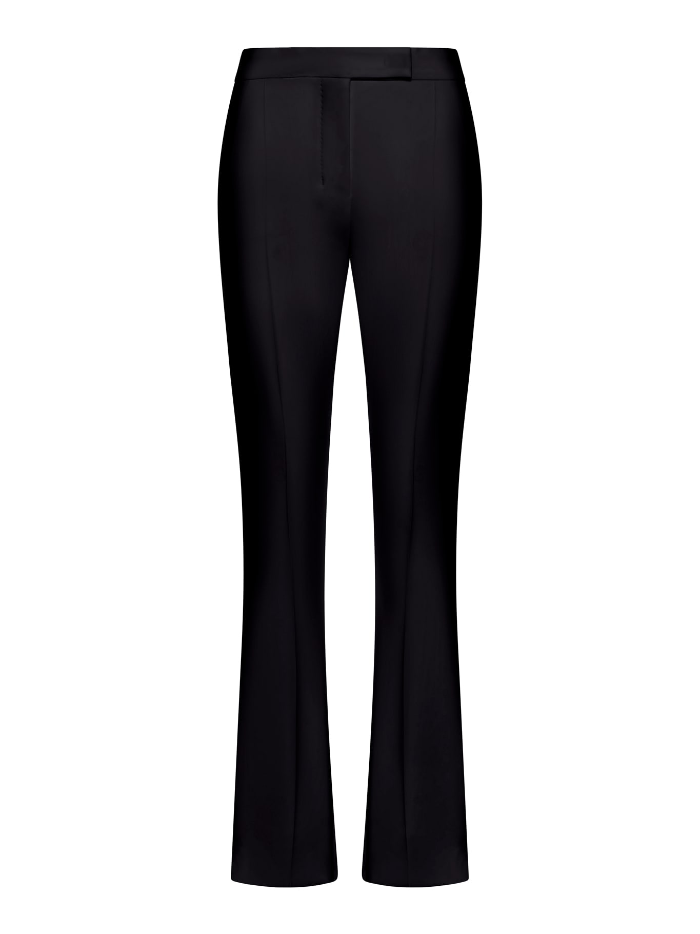 Max Mara Slim Trousers With Side Band In Black