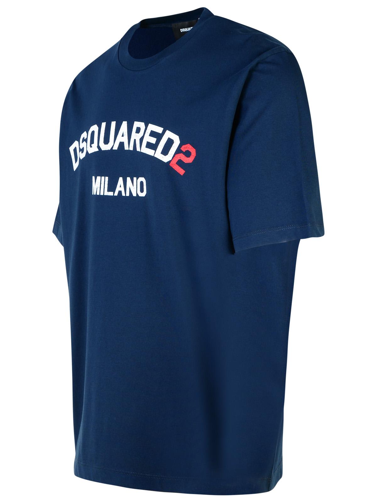 DSQUARED2 MILANO NAVY COTTON T-SHIRT 