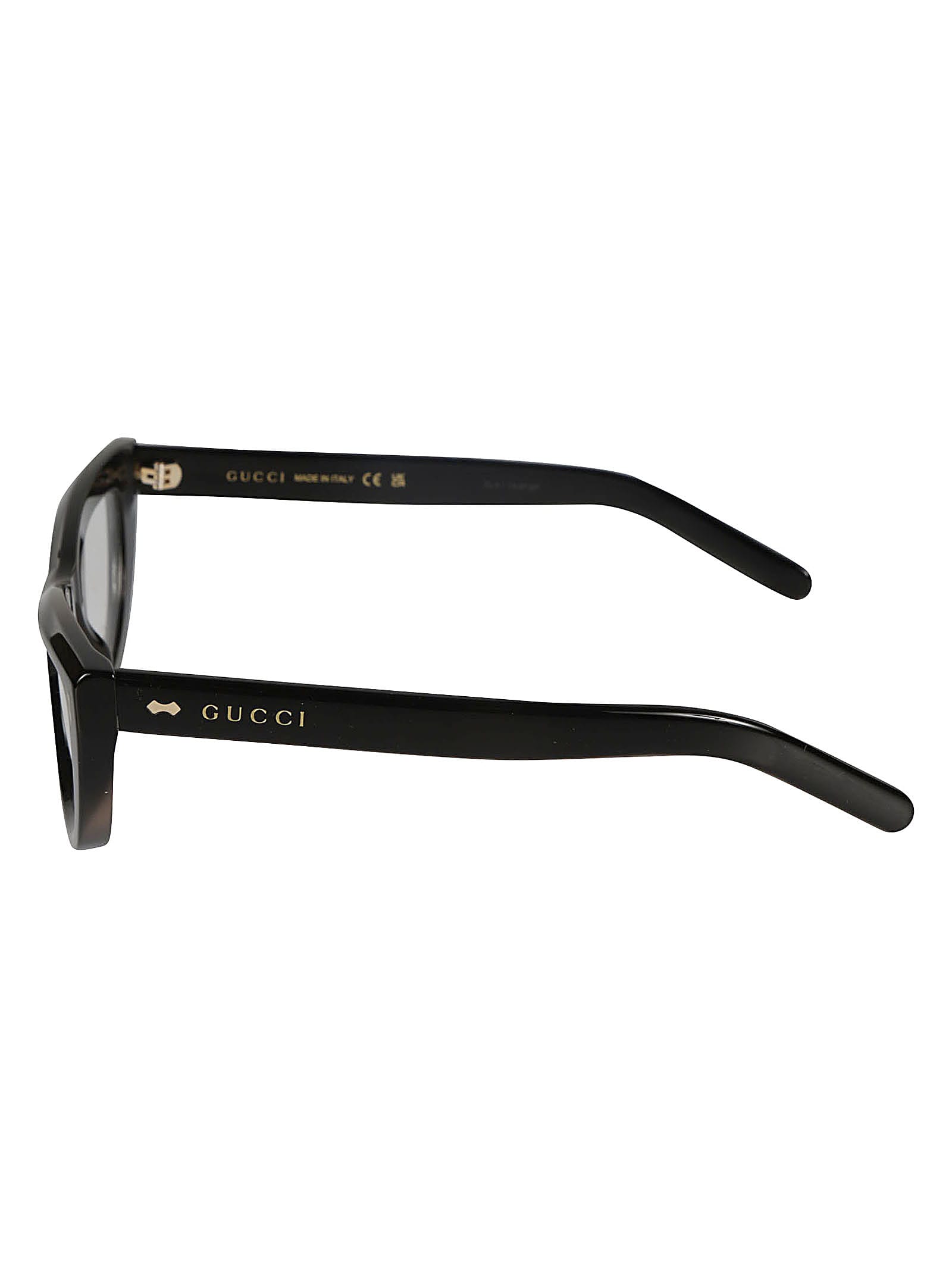 Shop Gucci Cat Eye Thick Frame In Black