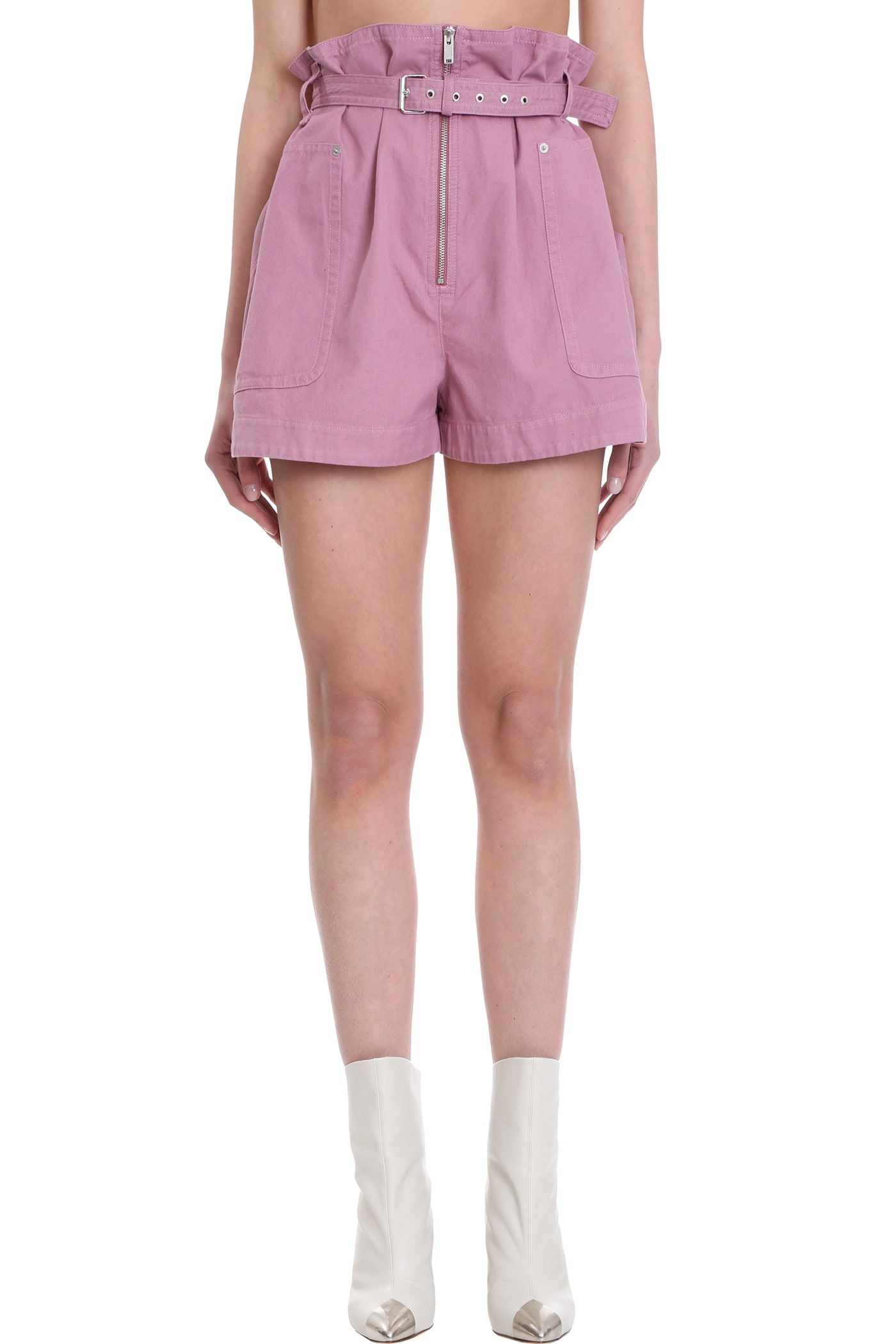 Isabel Marant Étoile Shorts In Rose-pink Denim