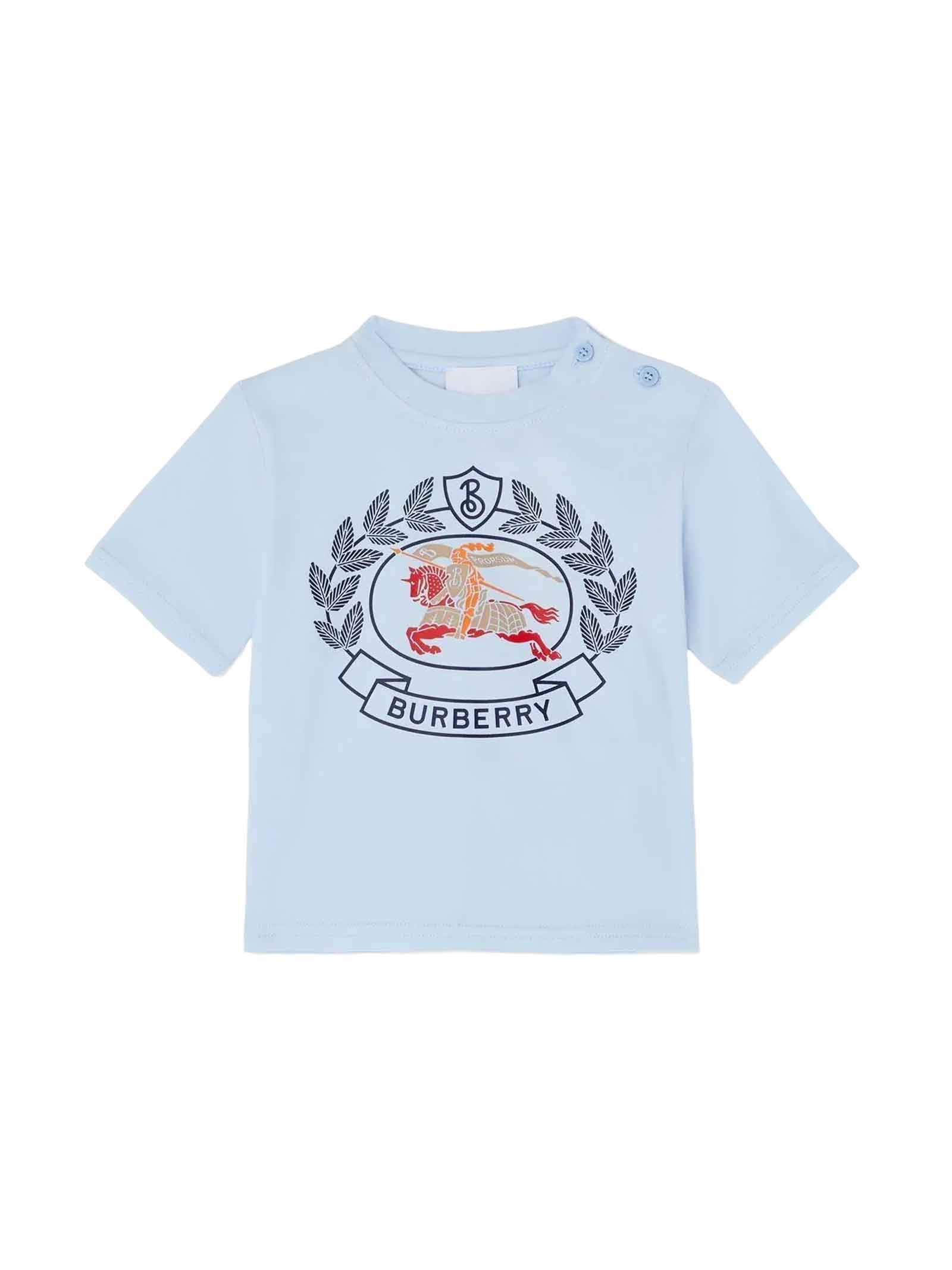 Shop Burberry Blue T-shirt Baby Boy