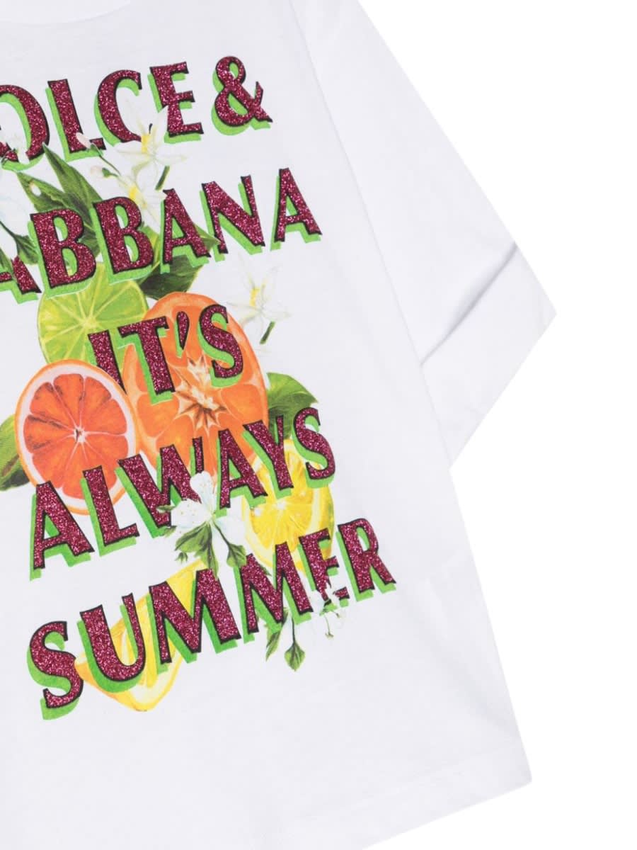 Shop Dolce & Gabbana Short Sleeve T-shirt In White