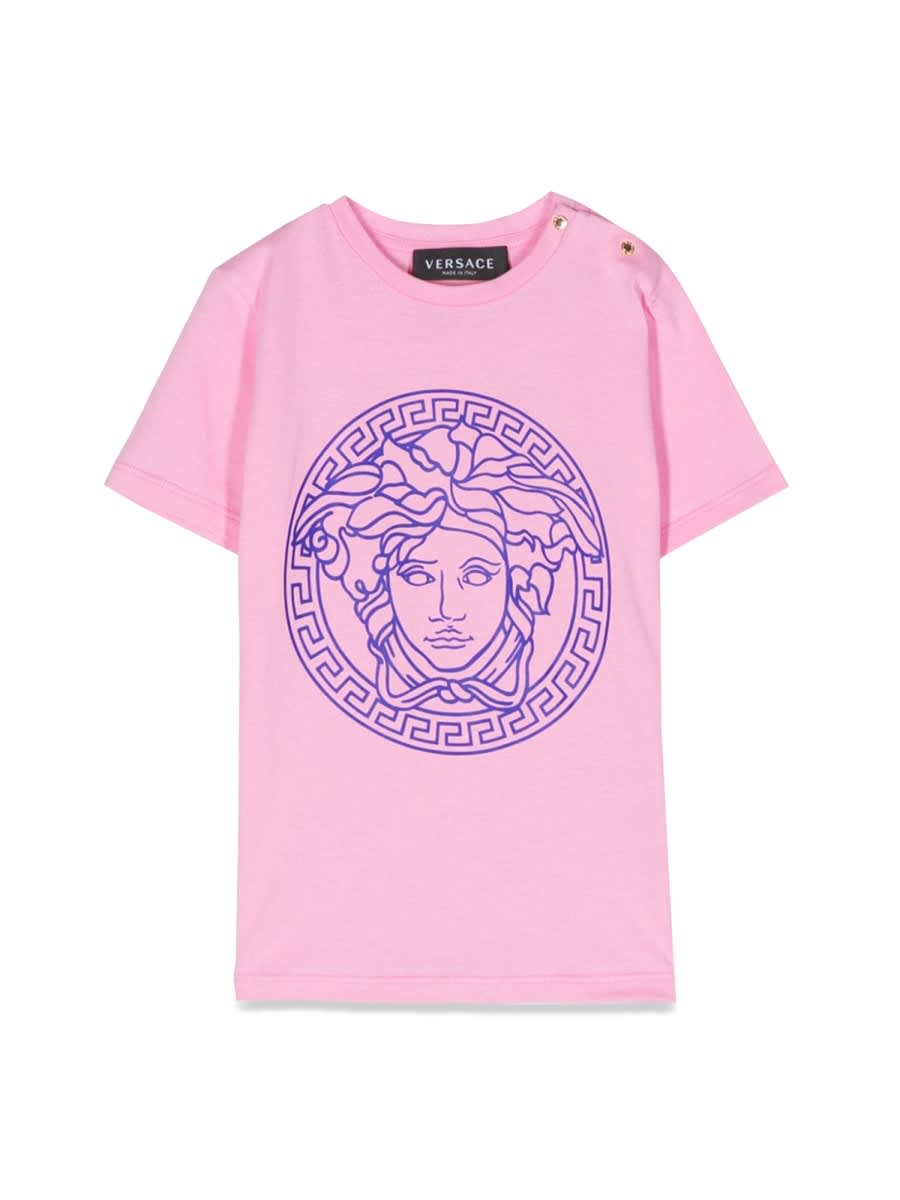 Shop Versace Medusa T-shirt In Pink