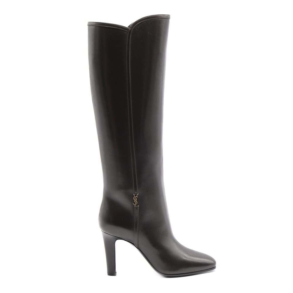 Saint Laurent Jane Monogram Boots In Smooth Leather