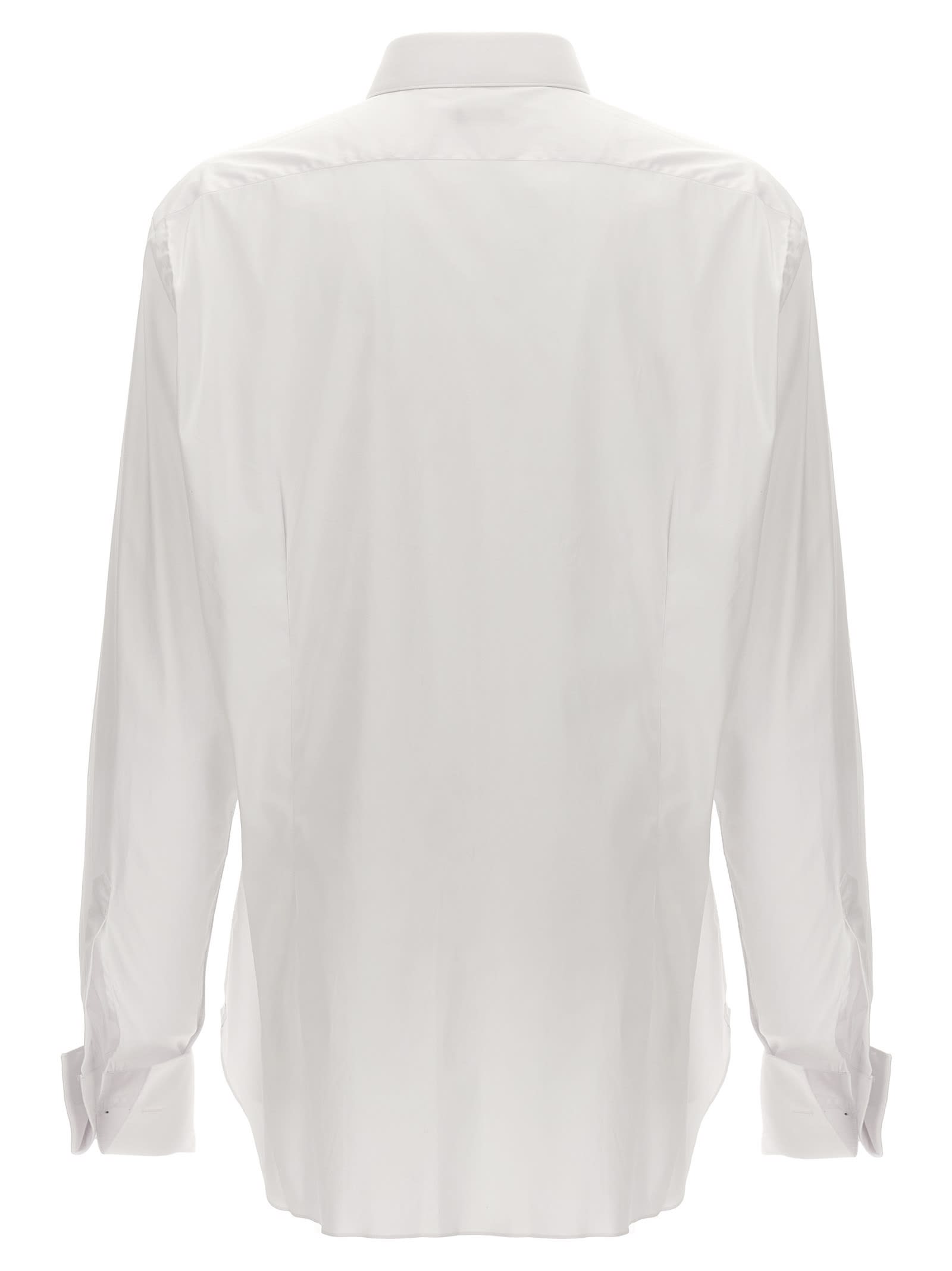 Barba Napoli Barba Poplin Shirt In White