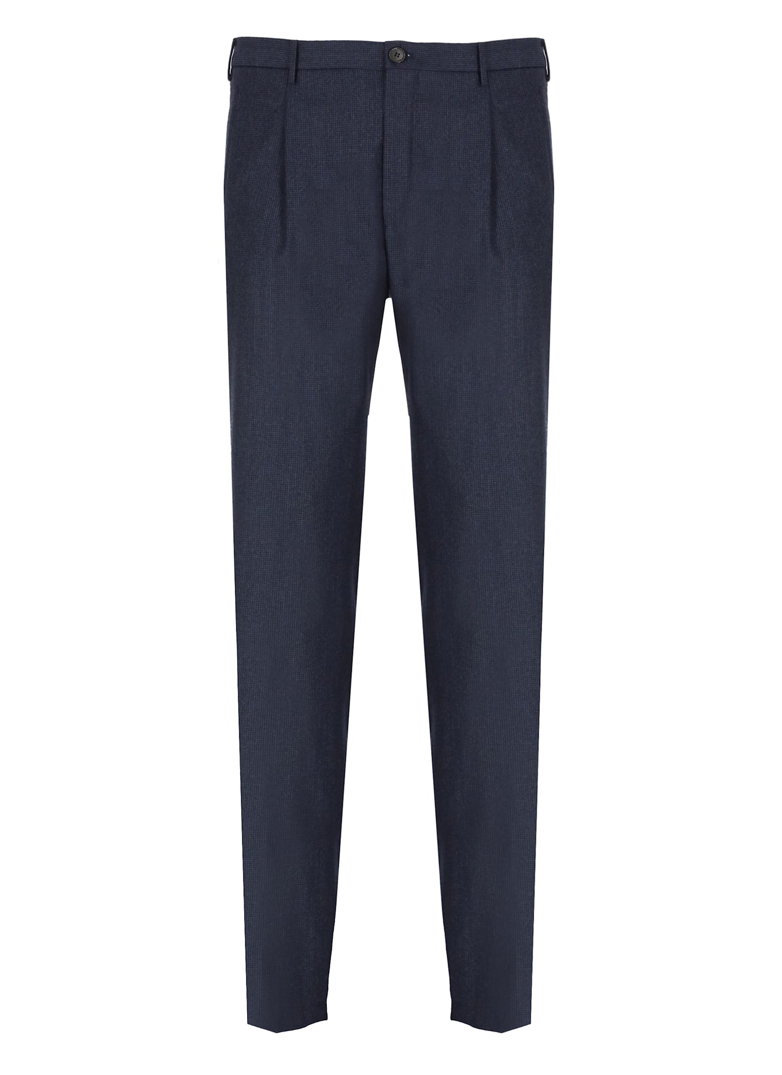 Shop Incotex Virgin Wool Pants In Blue