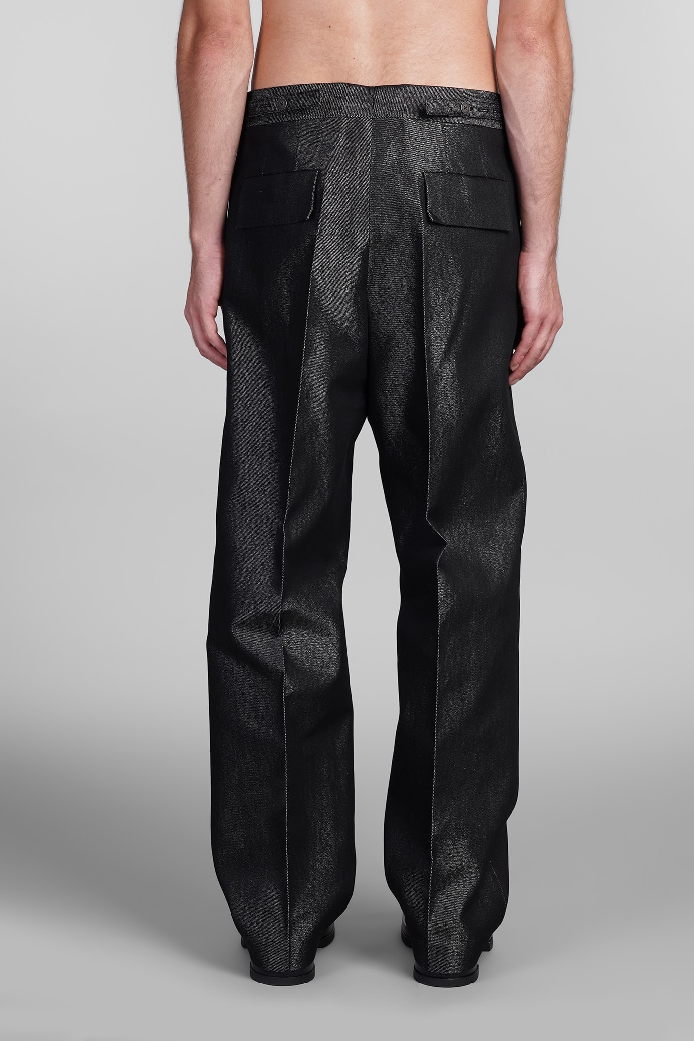 Shop Sapio N10 Pants In Black Cotton