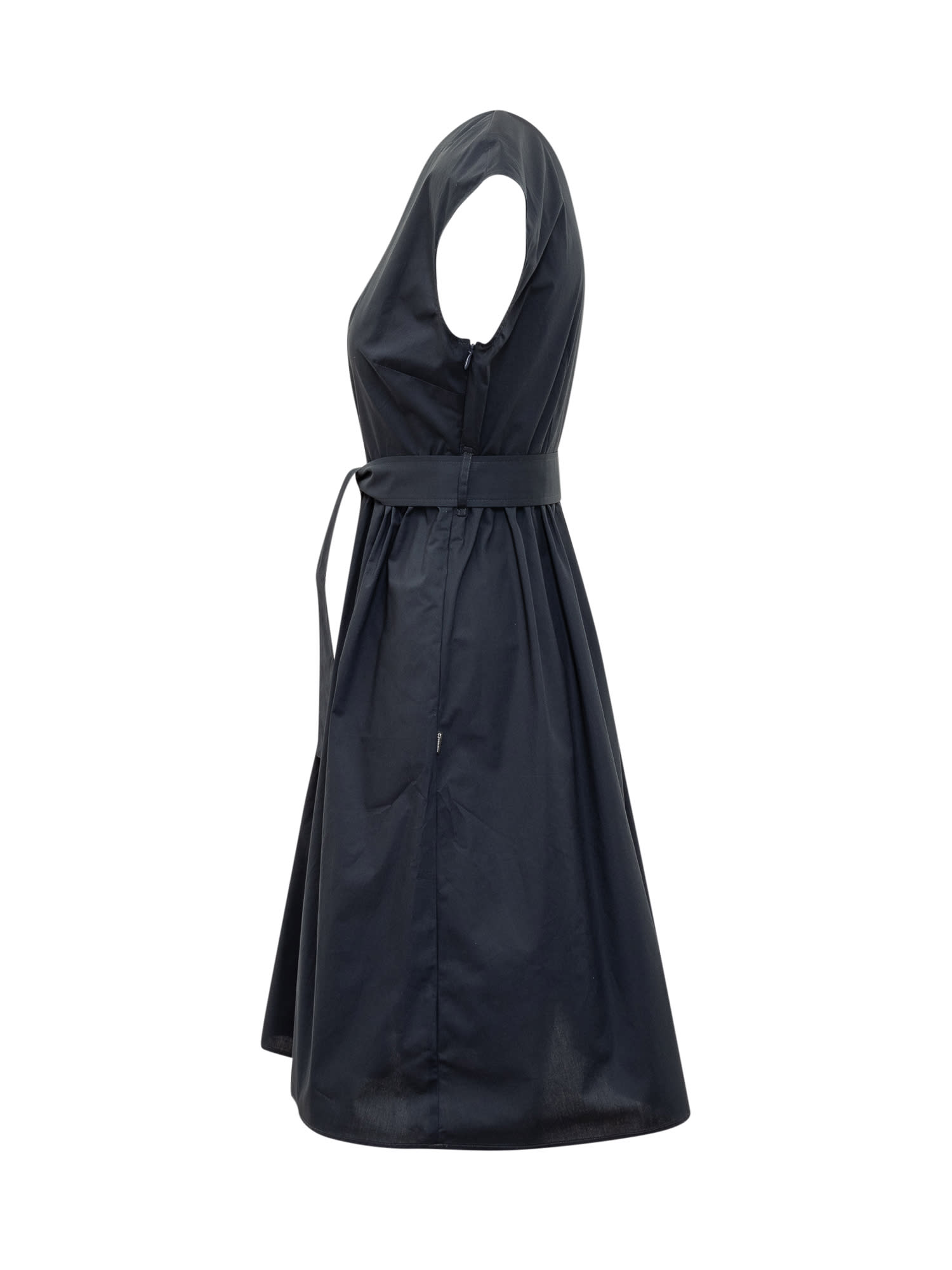 Shop Woolrich Dress With Belt In Melton Blue