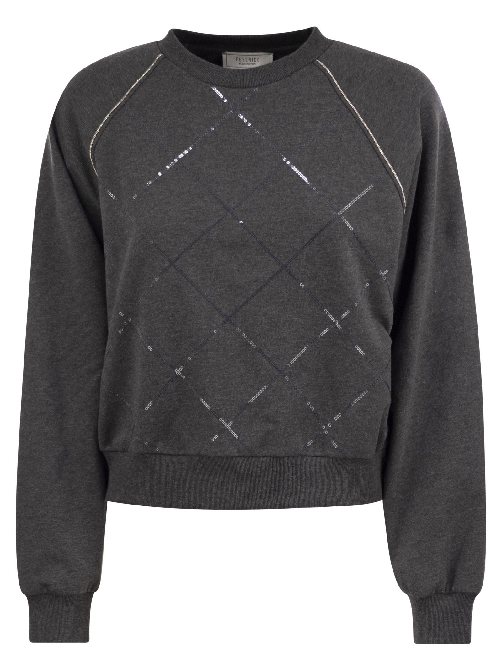 Cotton Jersey Sweatshirt With Light Point