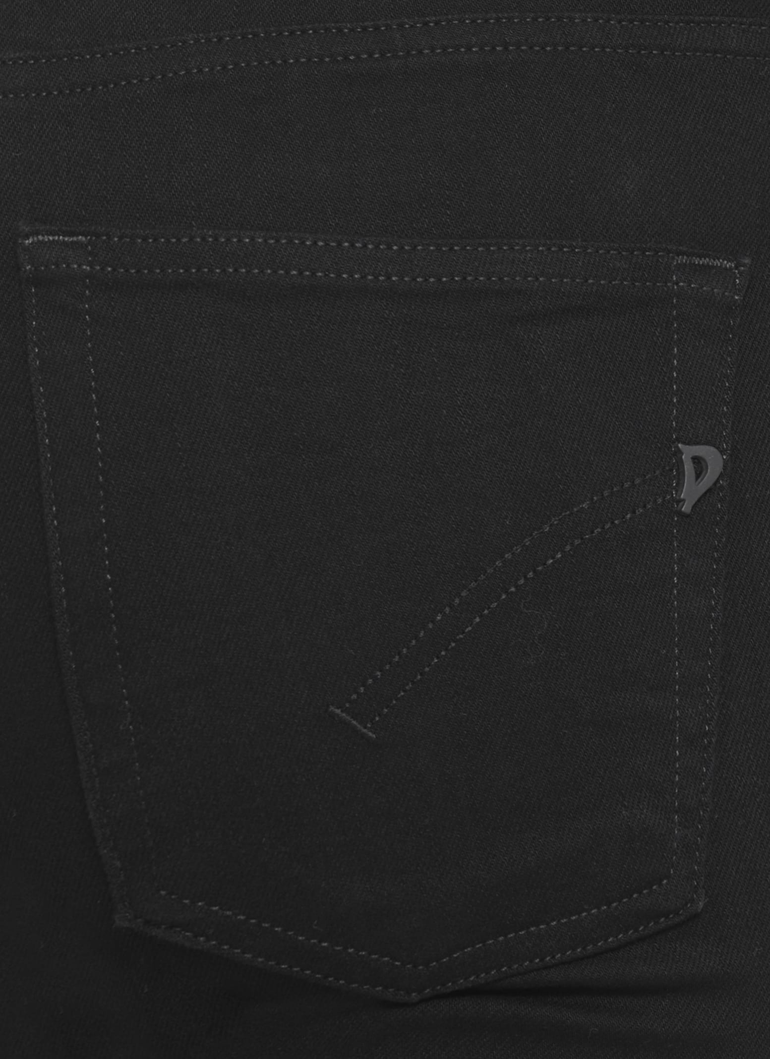 Dondup Tailored Skinny Fit Cotton Trousers In Black