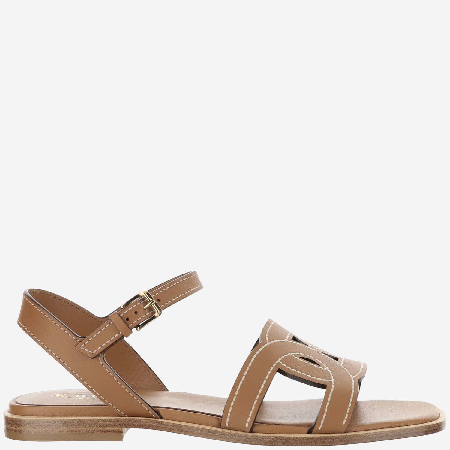 Shop Tod's Kate Leather Sandals In Brown