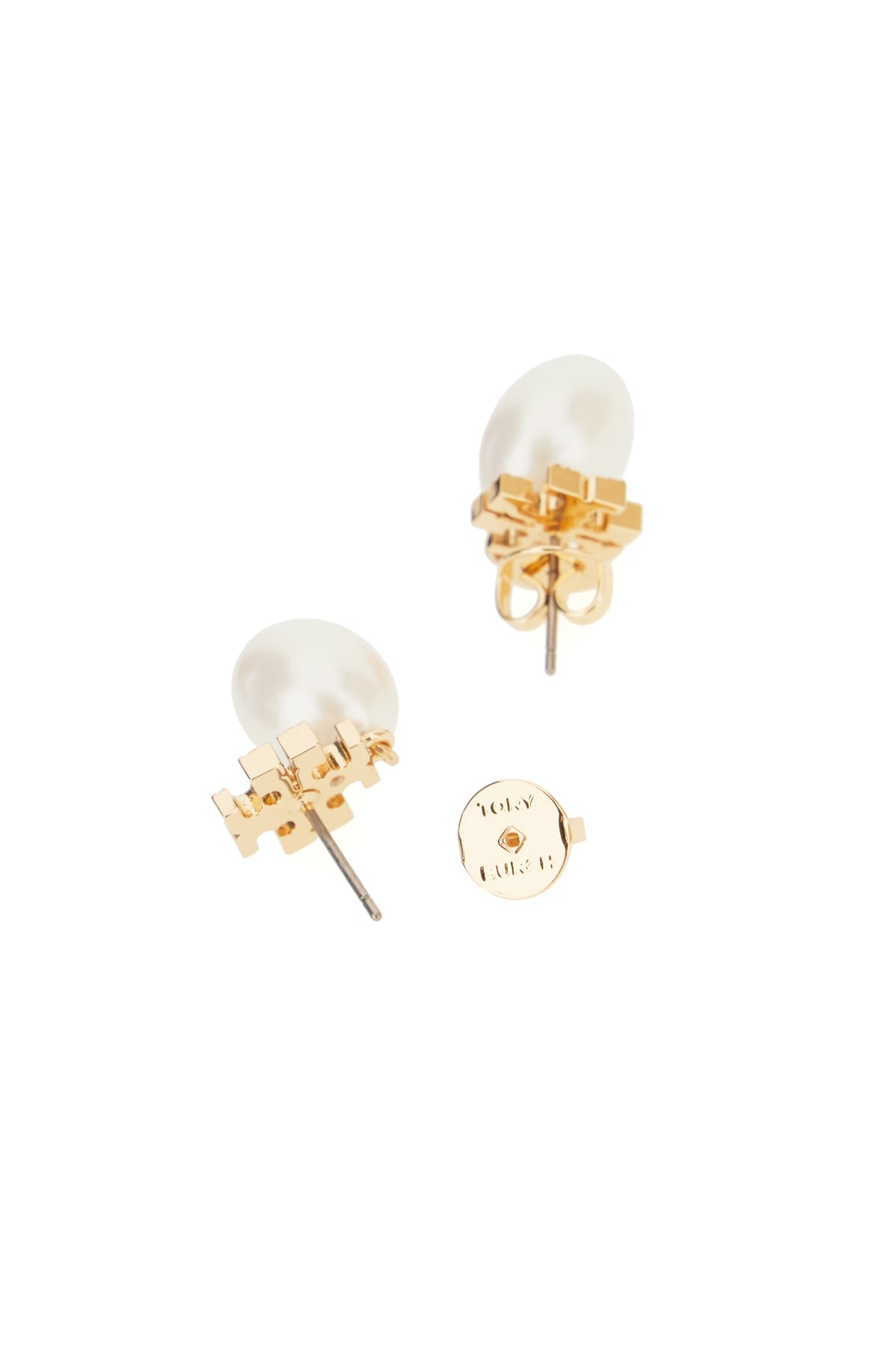 Tory Burch Earrings With Pearls And Rhinestones Kira In Brown