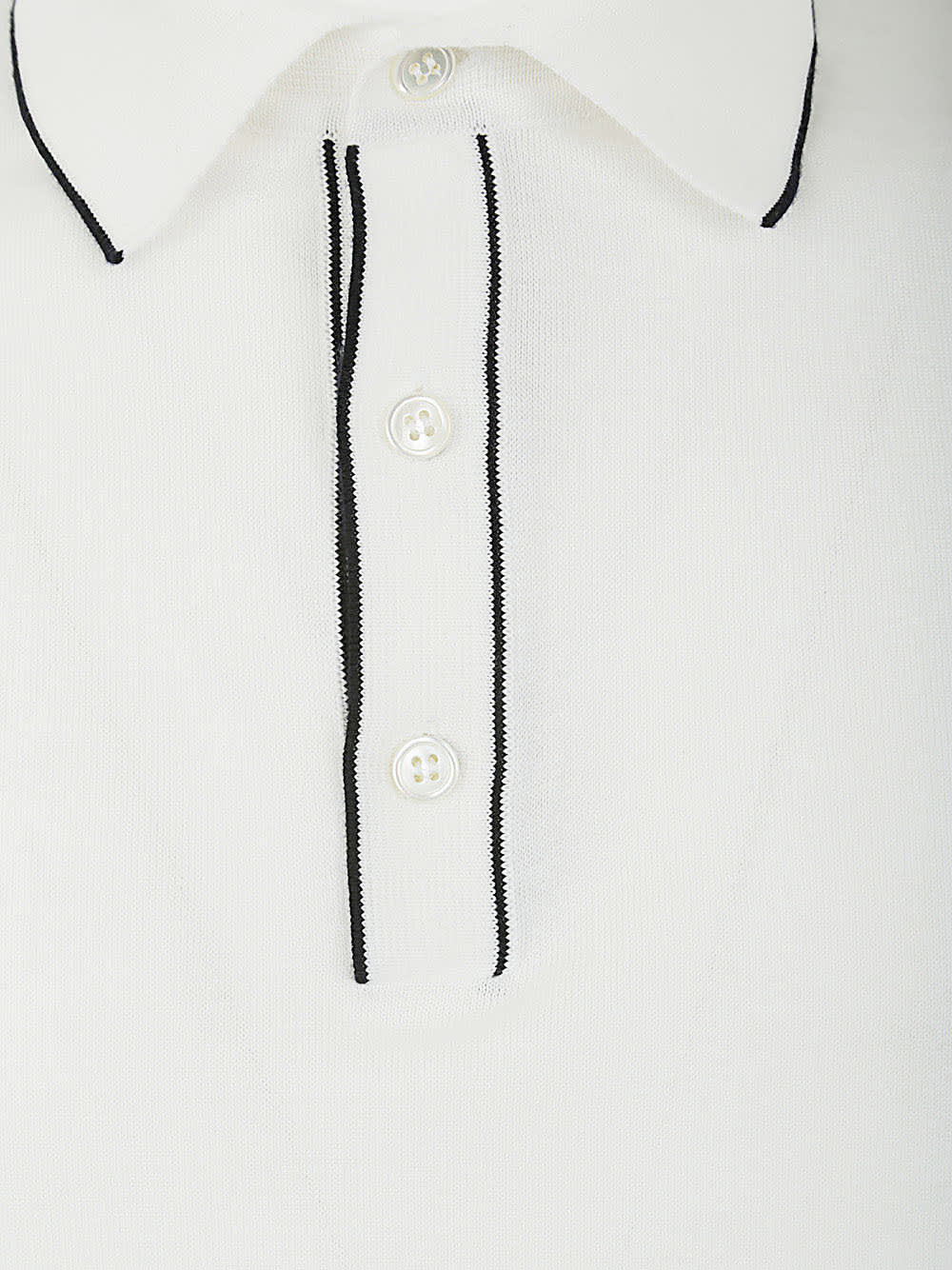 Shop Filippo De Laurentiis Short Sleeves Polo In White Navy