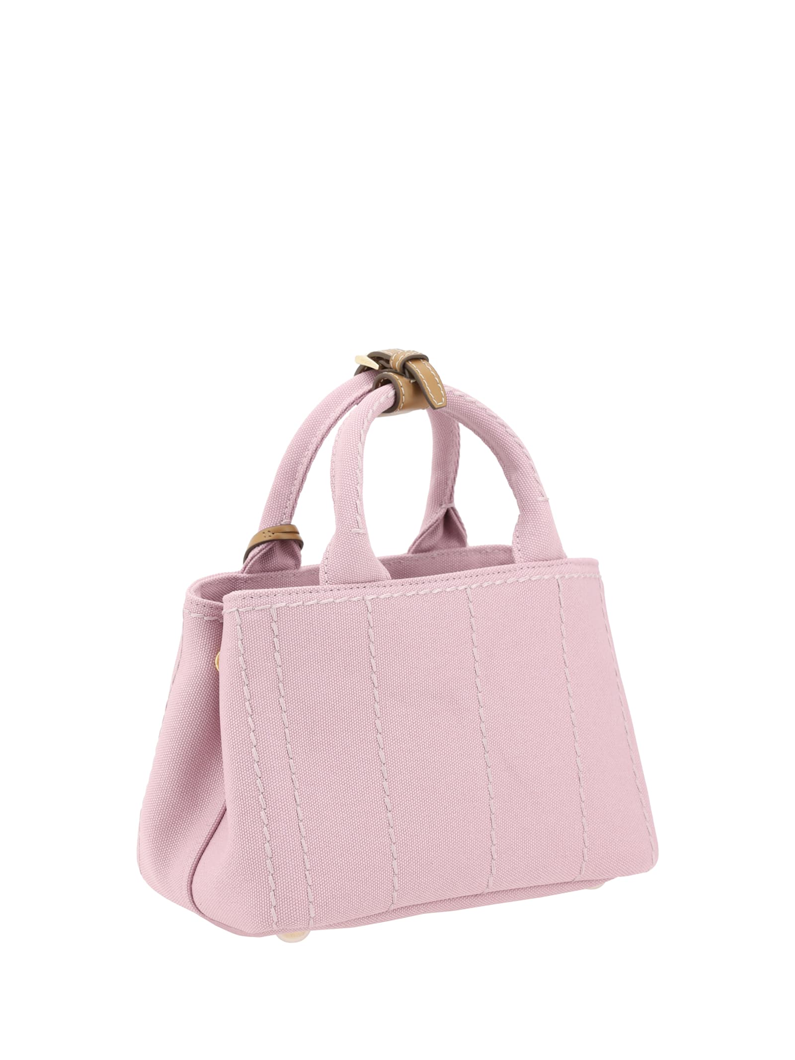 Prada Structured Shoulder Bag Key Ring In Alabastro C