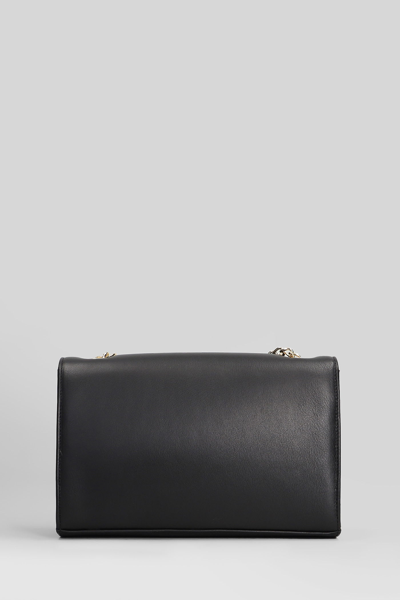 Via Roma 15 Shoulder Bag In Black Leather In Black