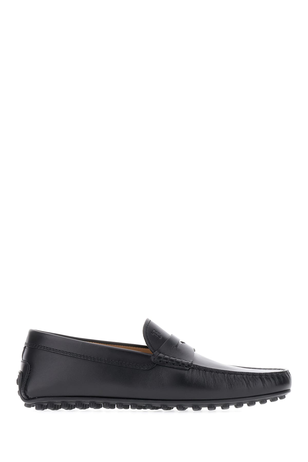 Tod's Black Leather Loafers In B999