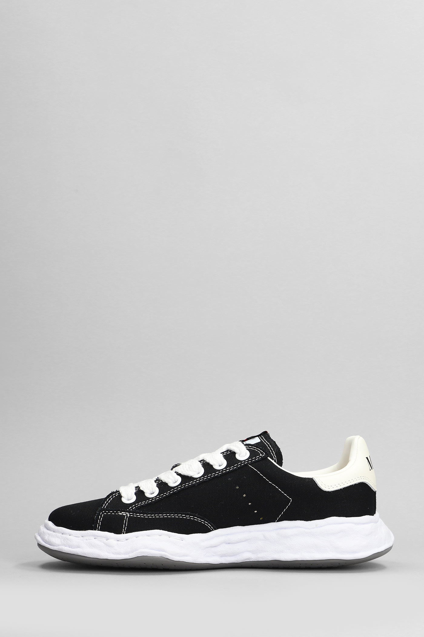 Shop Miharayasuhiro Charles Sneakers In Black Cotton