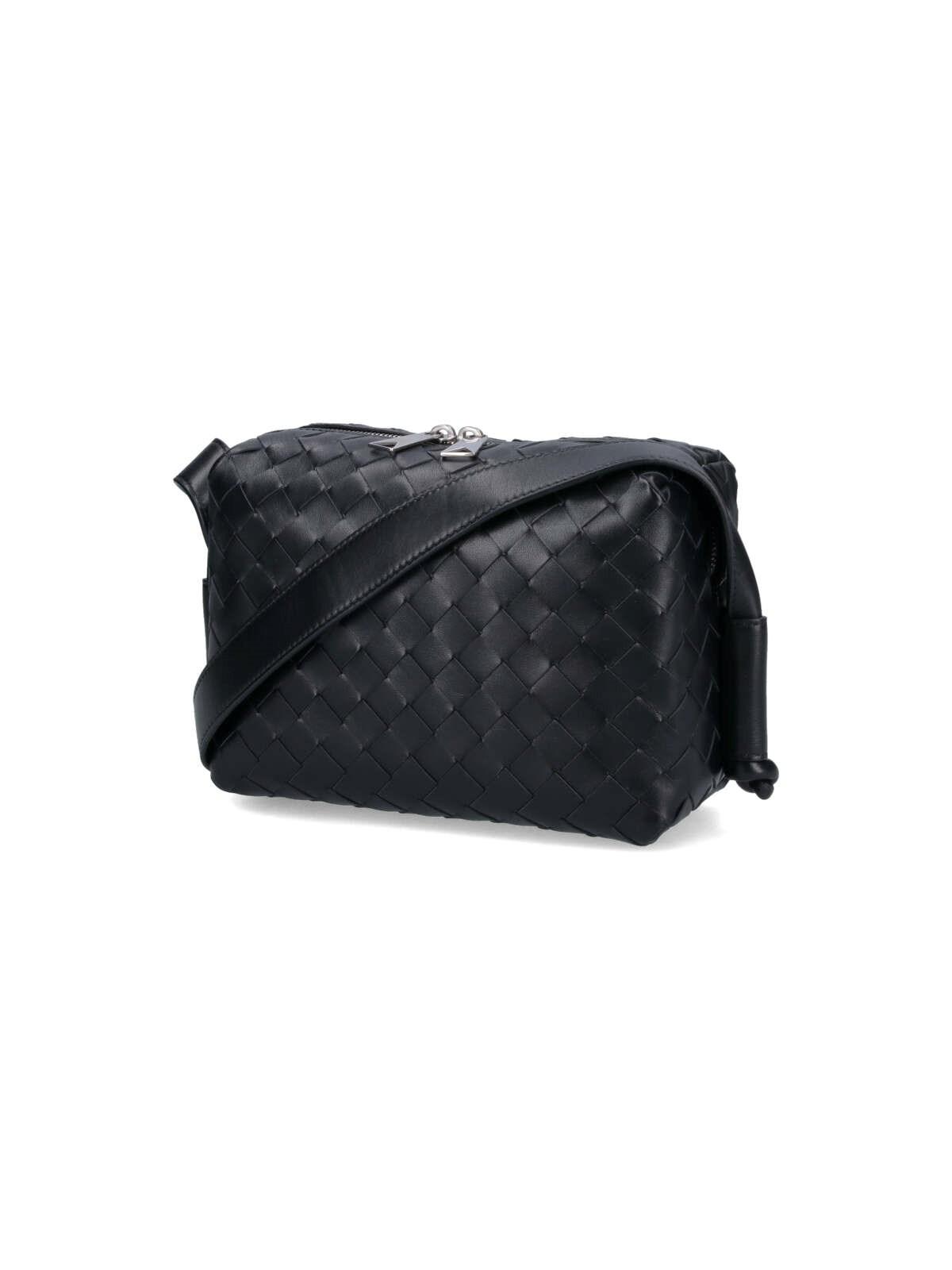 Shop Bottega Veneta Braided Shoulder Bag In Black