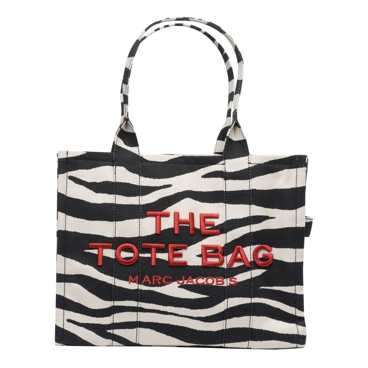 Shop Marc Jacobs The Zebra Large Tote Bag In Black