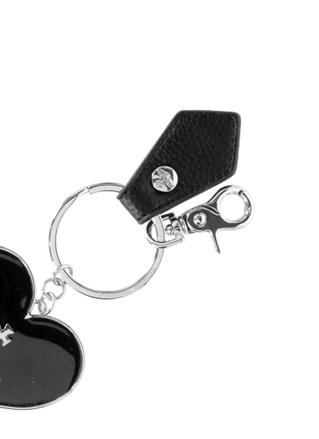 Vivienne Westwood Mirror Heart Orb Keyring In Black
