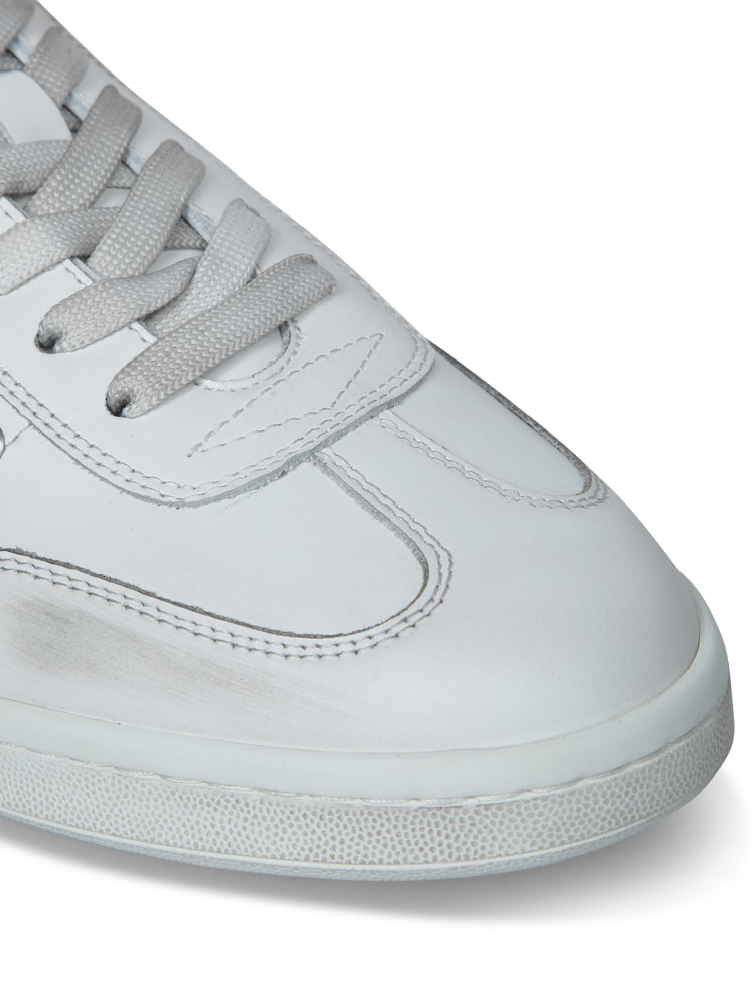 Dsquared2 Black And White Studded Sneakers In White