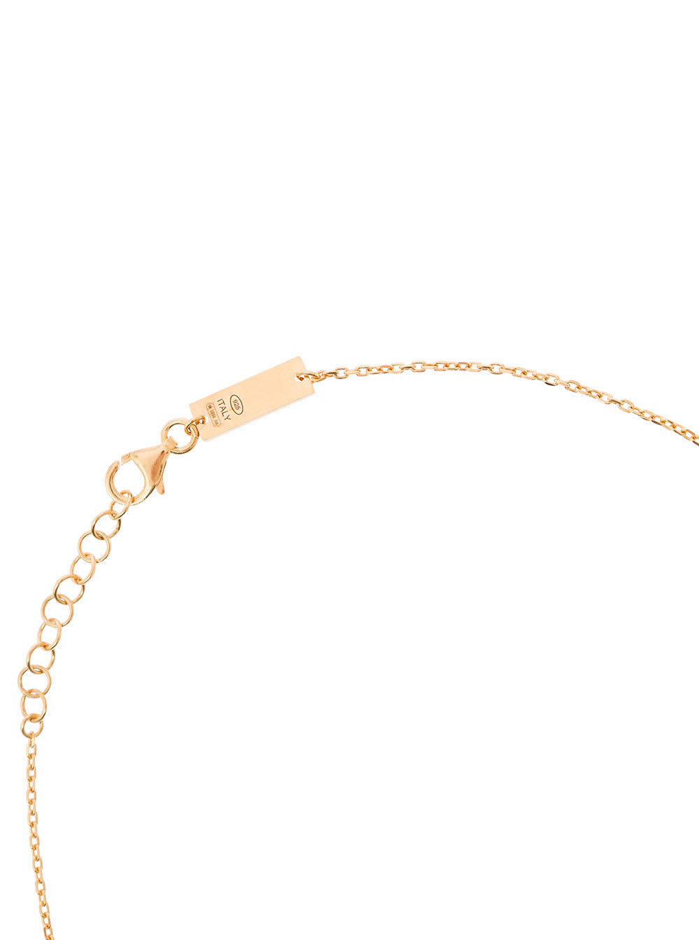 Shop Maison Margiela Gold Tone Necklace With Branded Ring Detail In Silver Woman In Metallic
