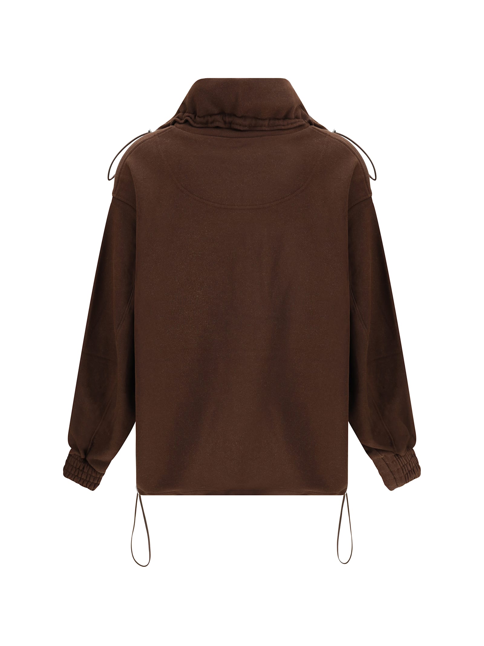 Attico Oversized Blouson With High Collar In Brown