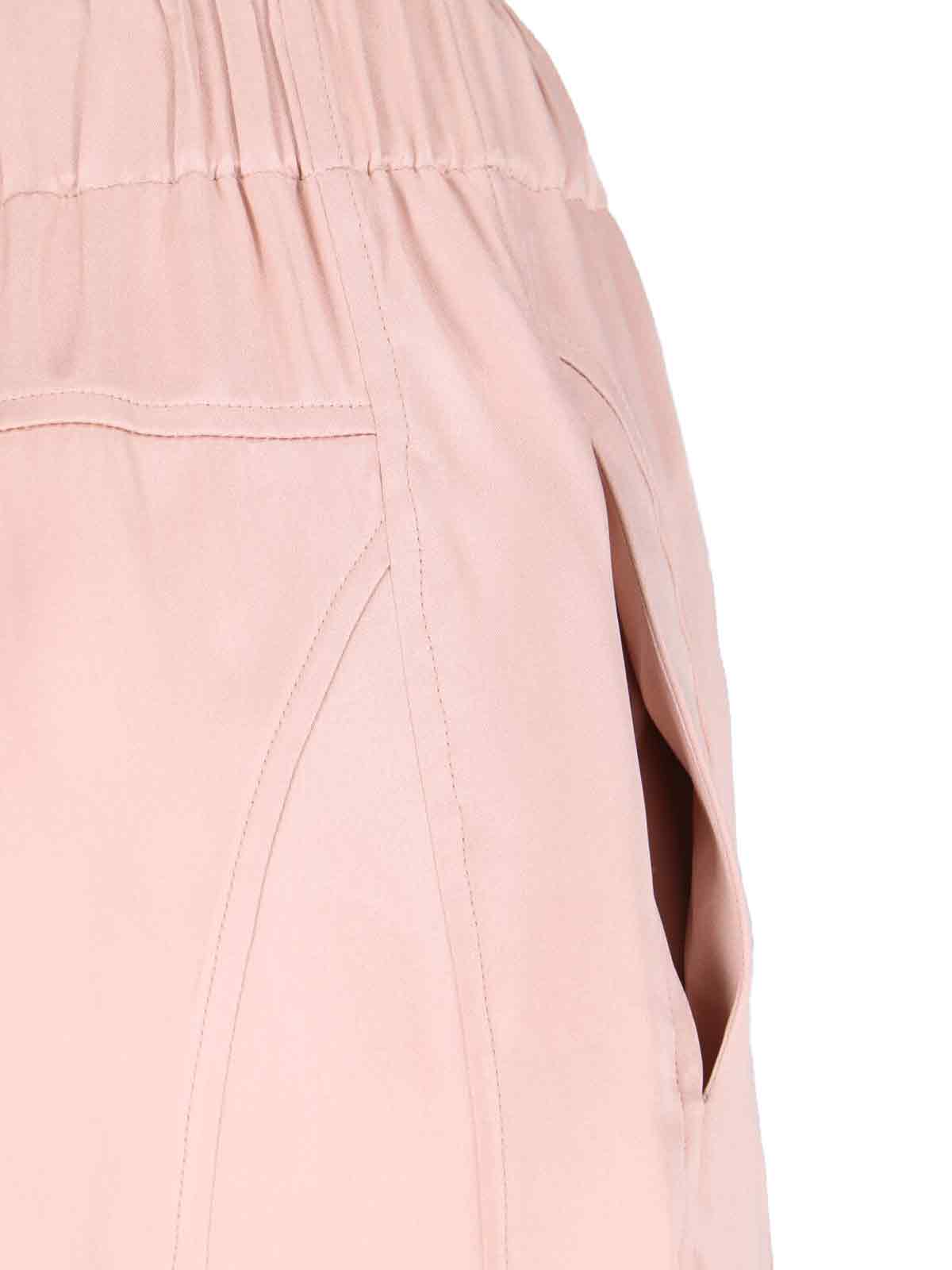 Sa Su Phi High-waisted Silk Blend Athletic Pants With Drawstring Closure In Pink