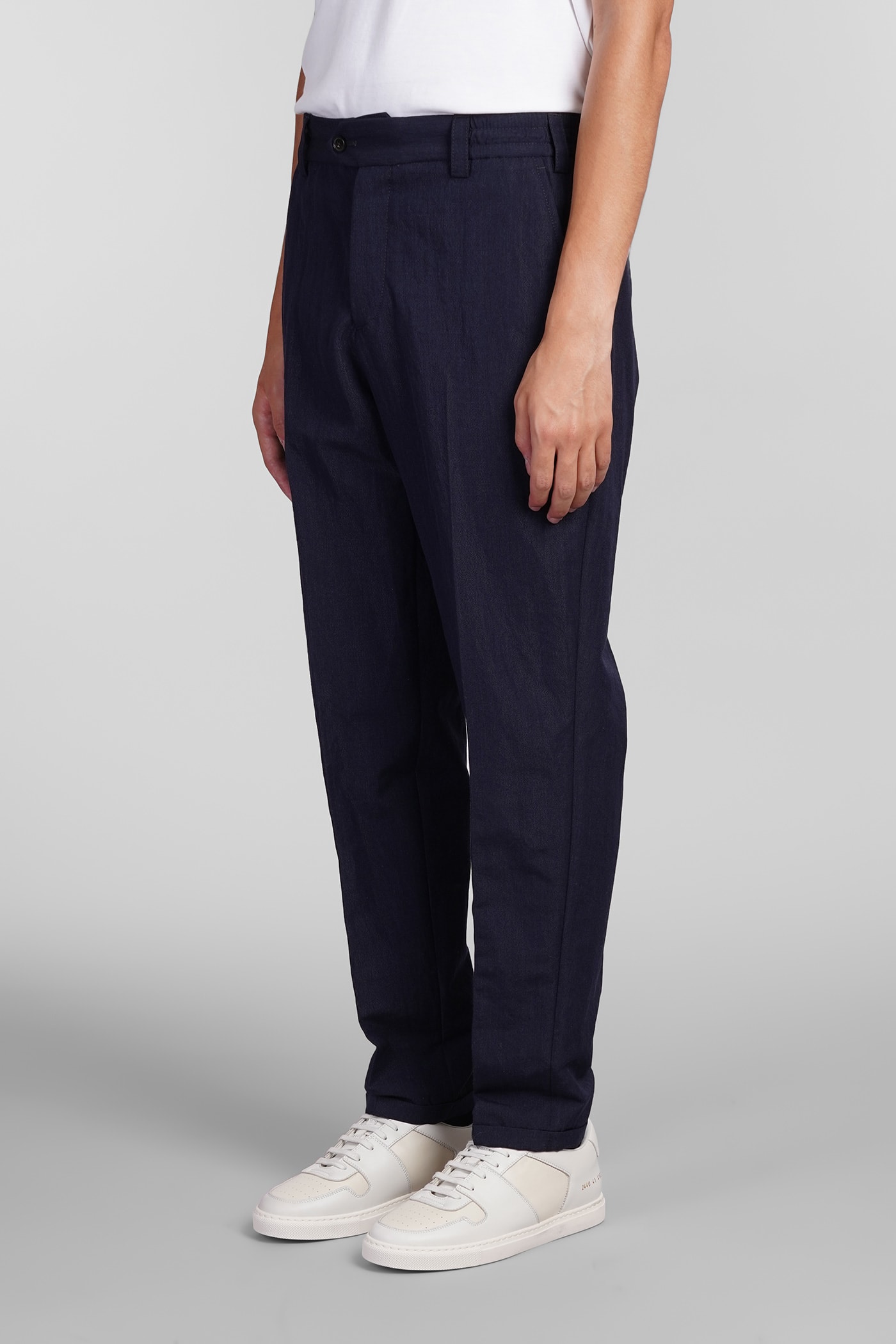 PT TORINO PANTS IN BLUE WOOL 