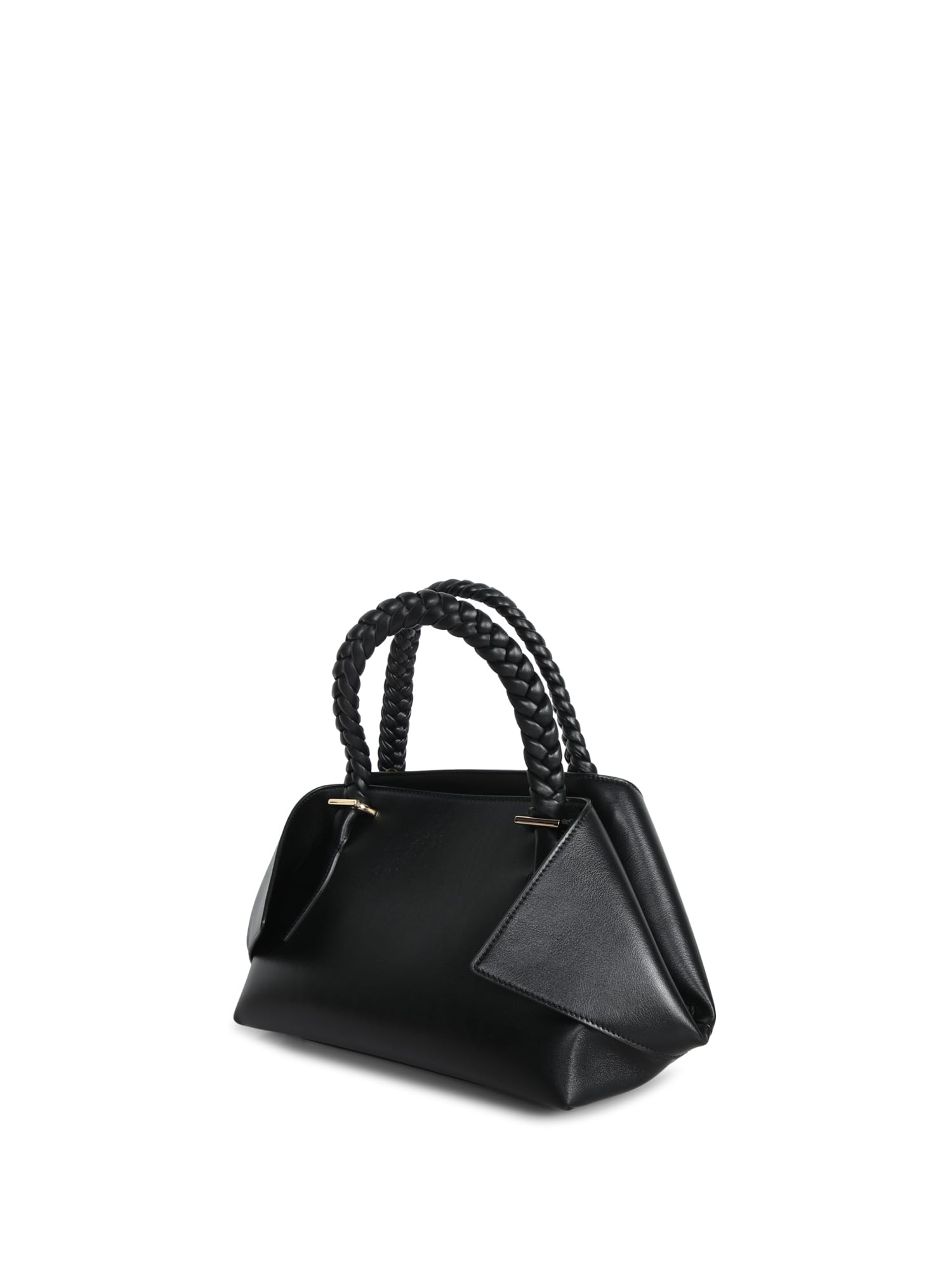 Ferragamo Black Medium Folded Handbag In Black