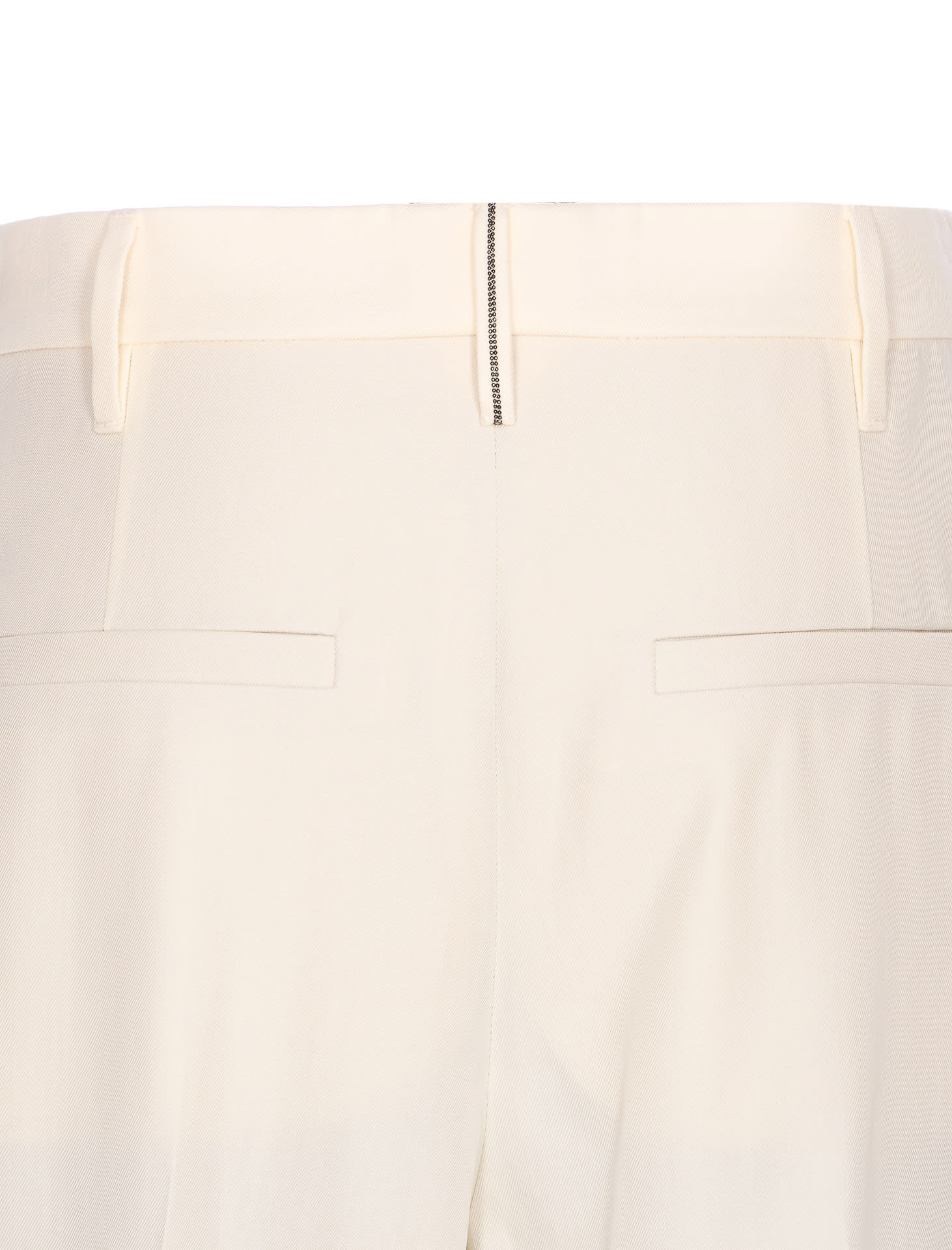 Brunello Cucinelli Pleated Canvas Twill Tailored Pants In Neutral