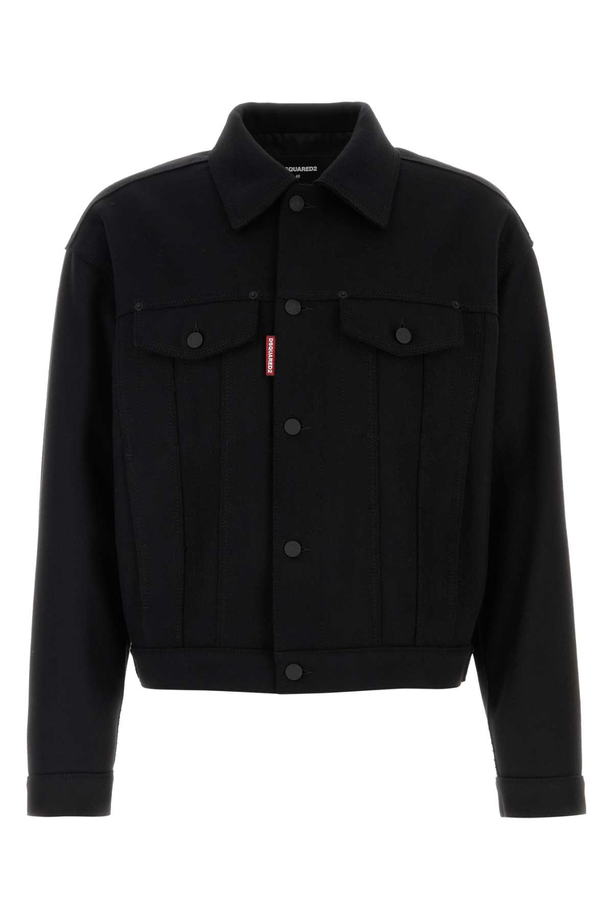 Wool Blend Wool Jean Jacket - Dsquared2 - Modalova