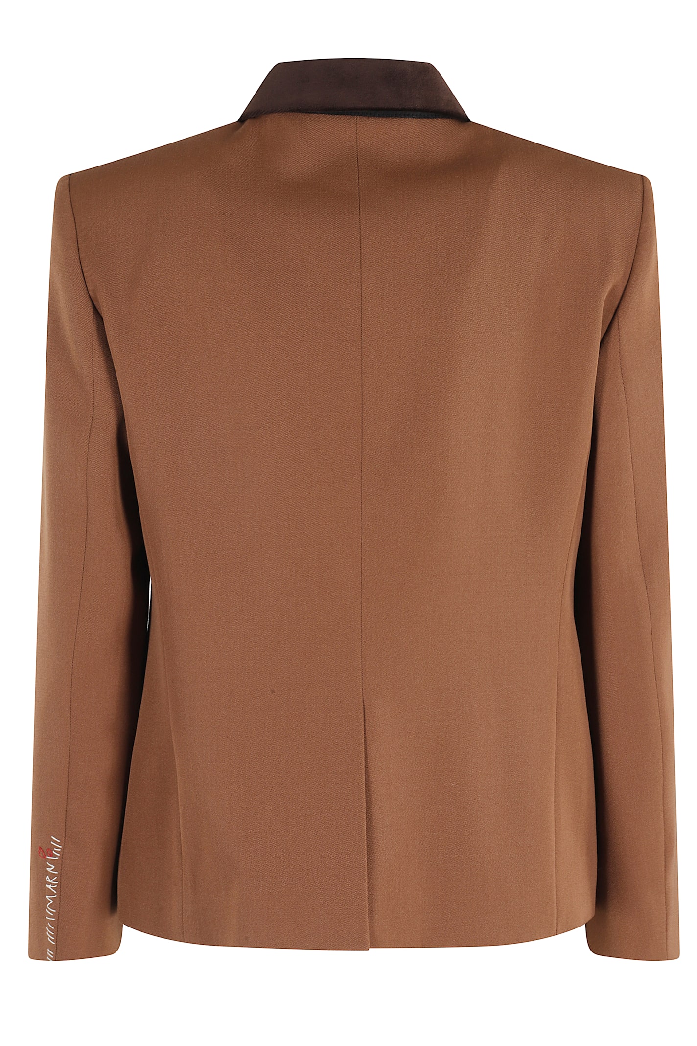 Marni Brown Tailored Blazer With Contrasting Collar Insert In Brown
