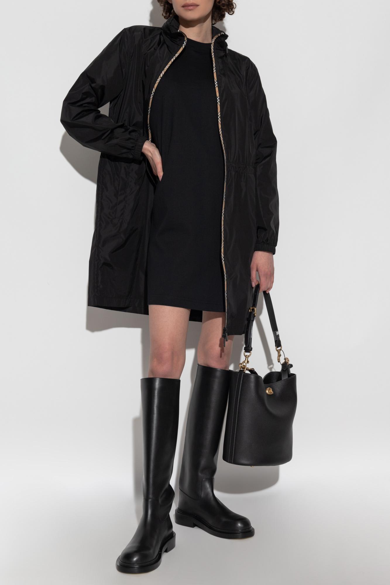 Burberry Nylon Parka In Black