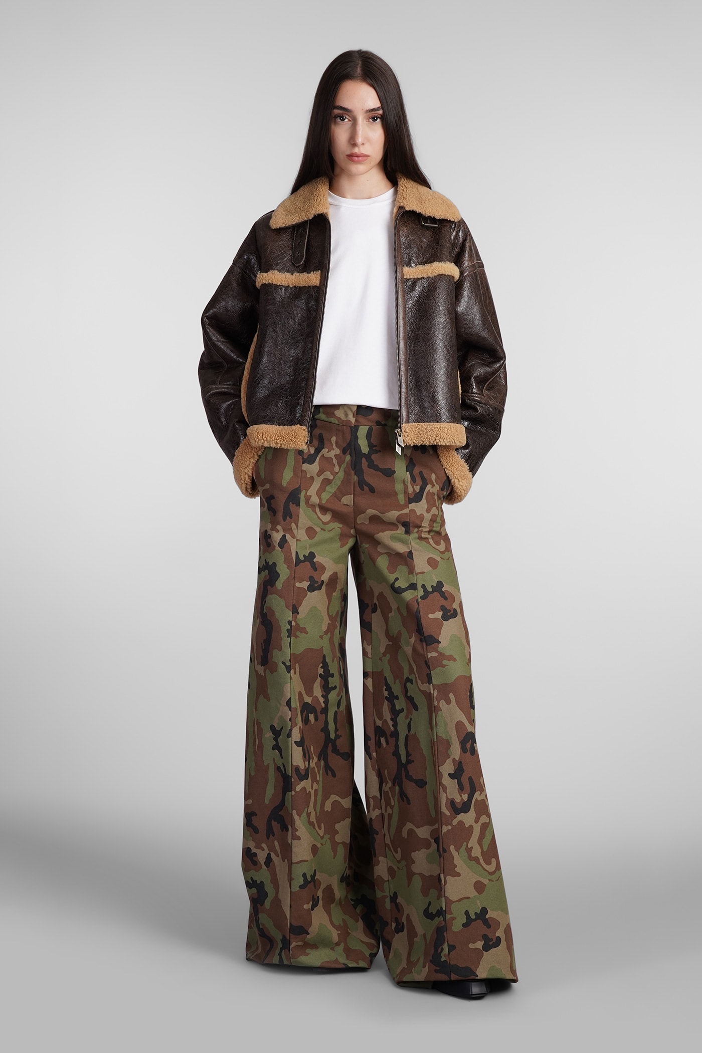 THELATEST ALMA PANTS IN CAMOUFLAGE COTTON 