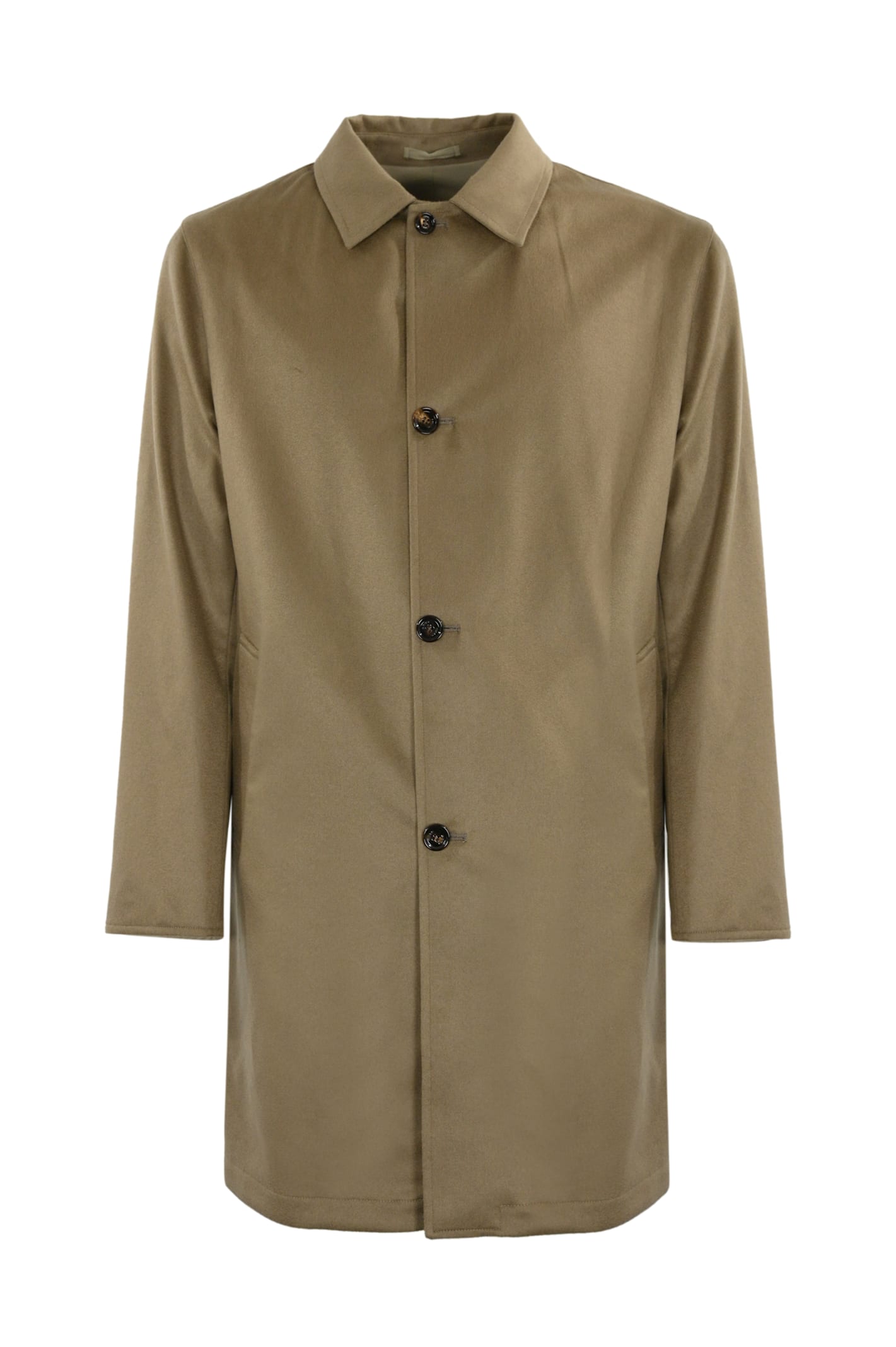 Shop Kired Reversible Peak  Coat In Beige