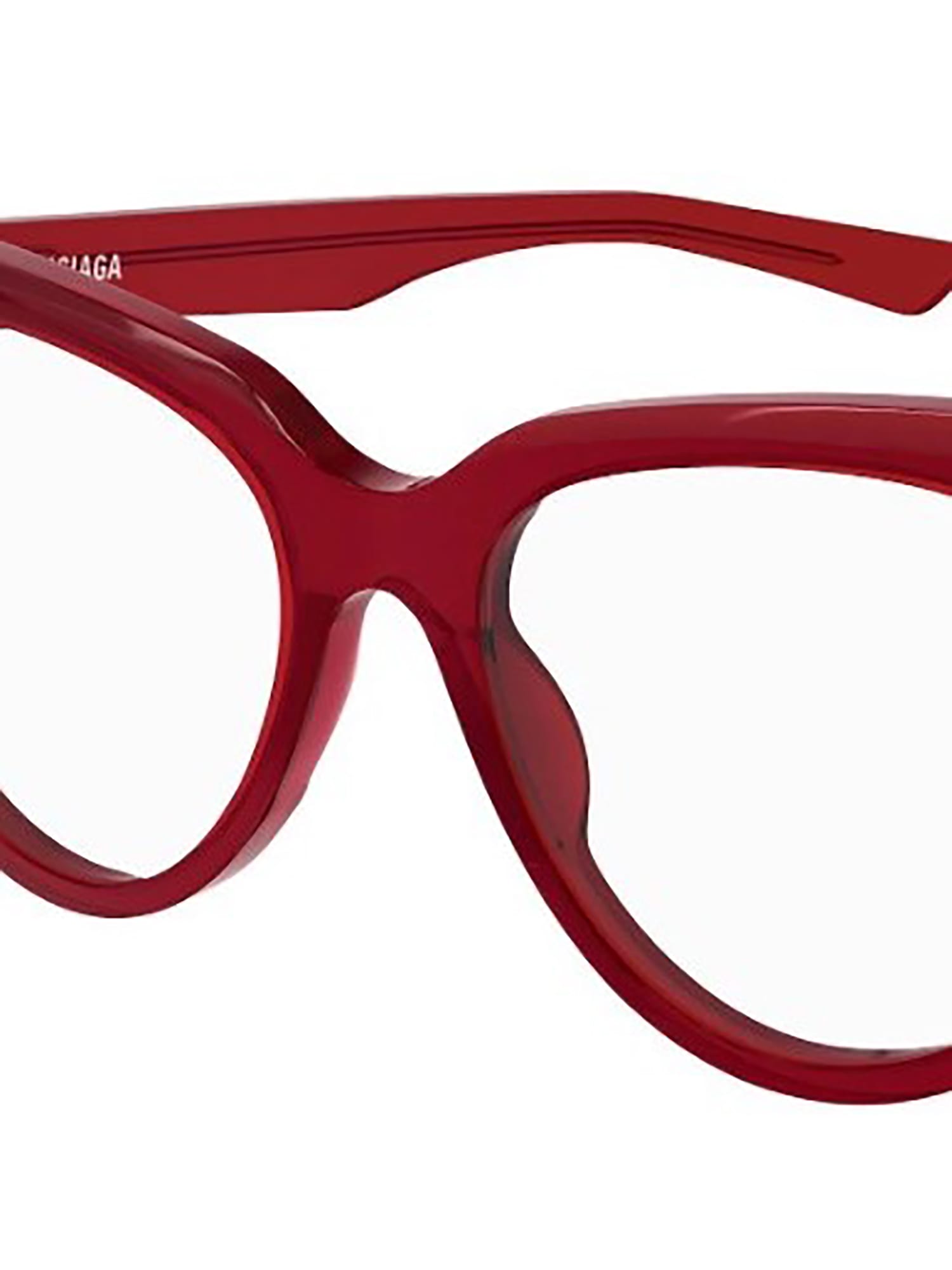 Shop Balenciaga Bb0218o Eyewear In Red Red Transparent
