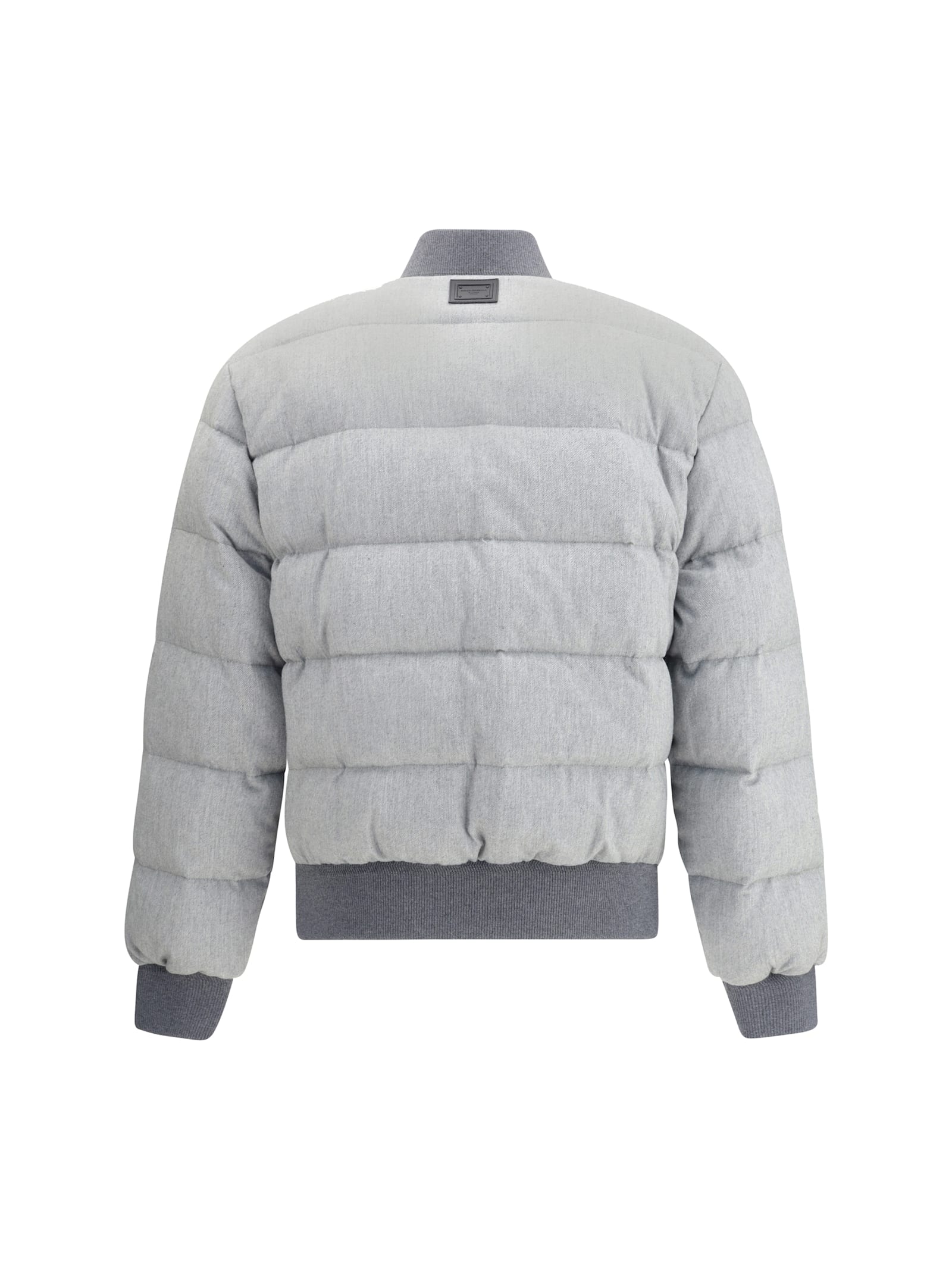 Dolce & Gabbana Reversible Flannel Outerwear Bomber Jackets Grey